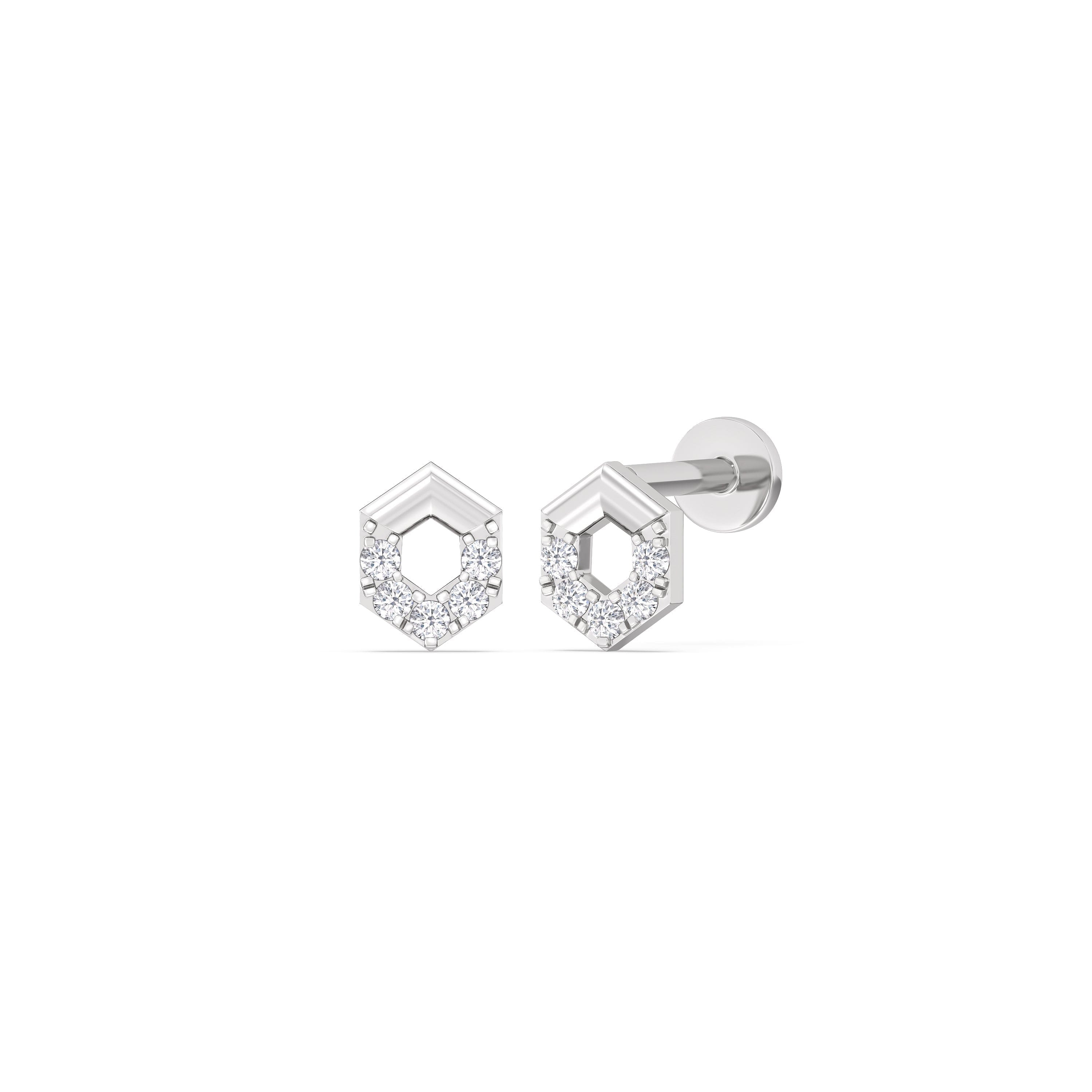 With Clarity Geometric Flatback Studs