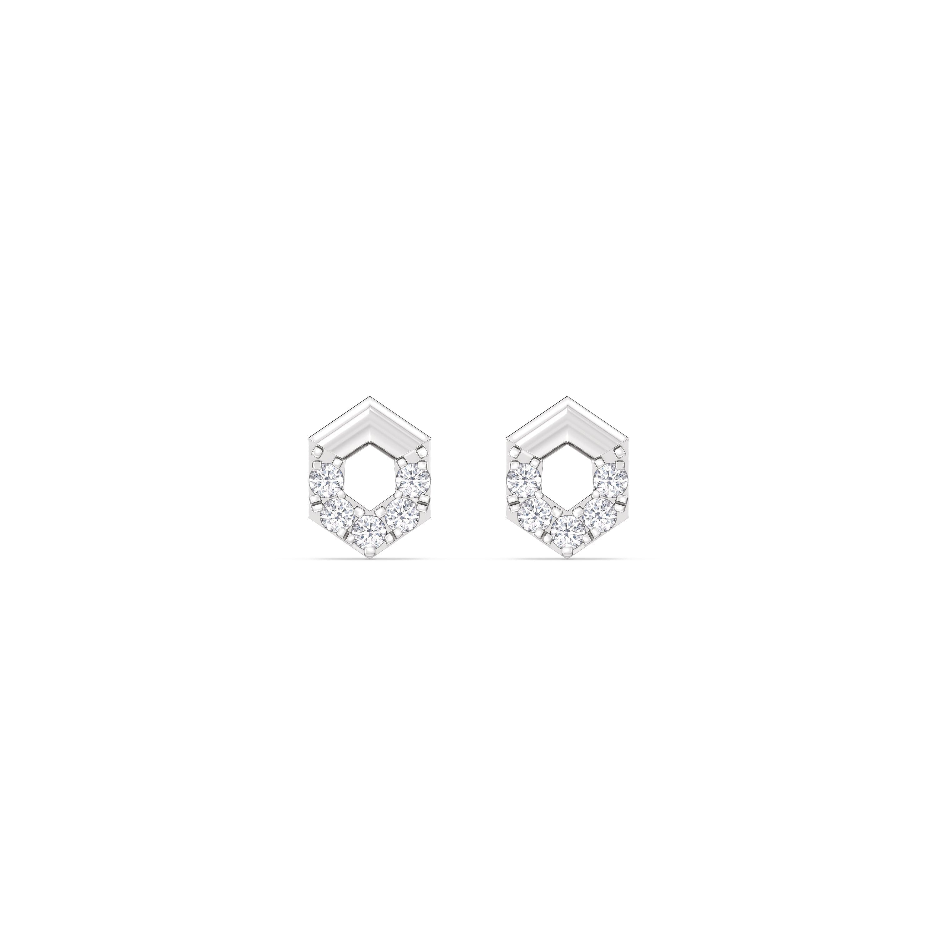 With Clarity Geometric Flatback Studs