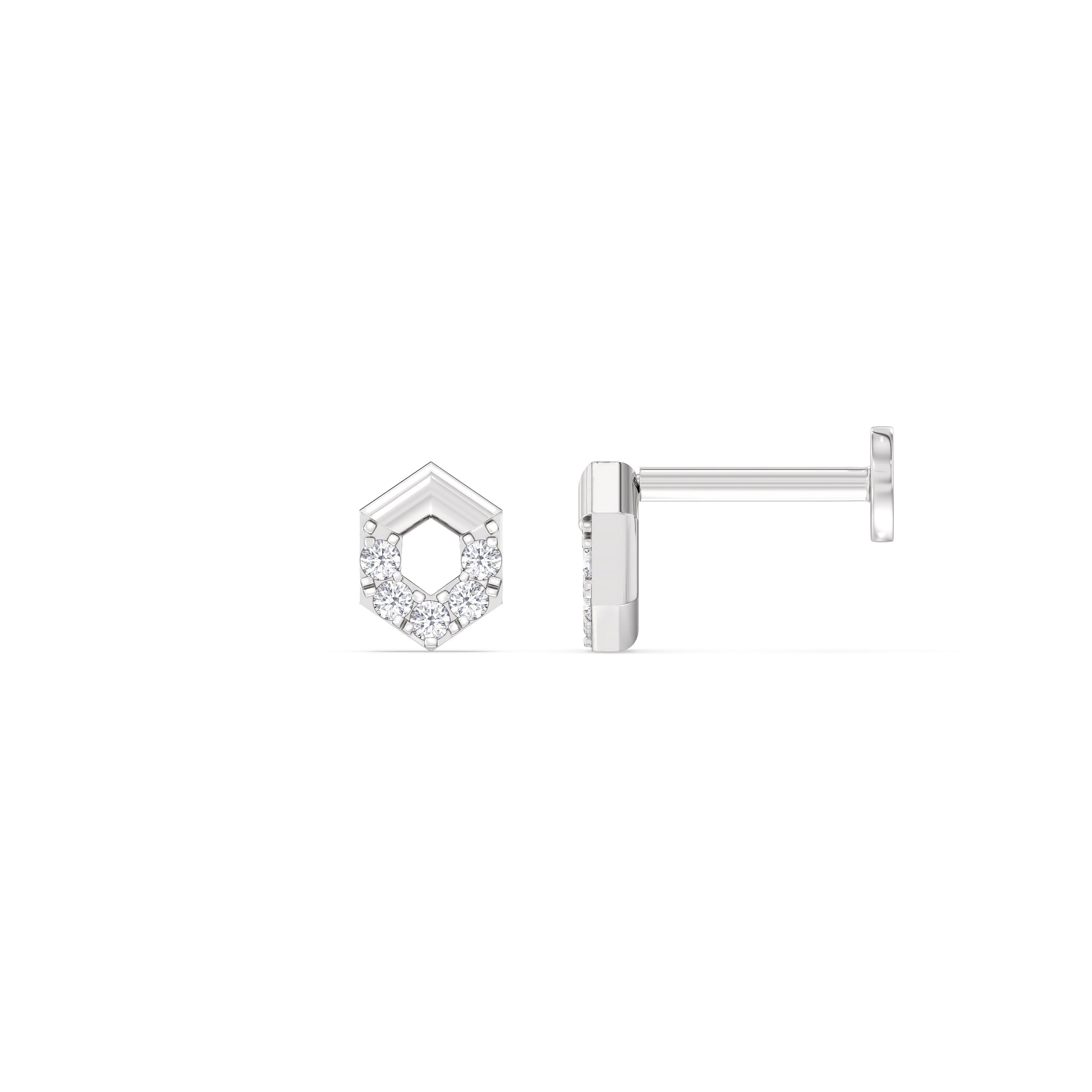 With Clarity Geometric Flatback Studs