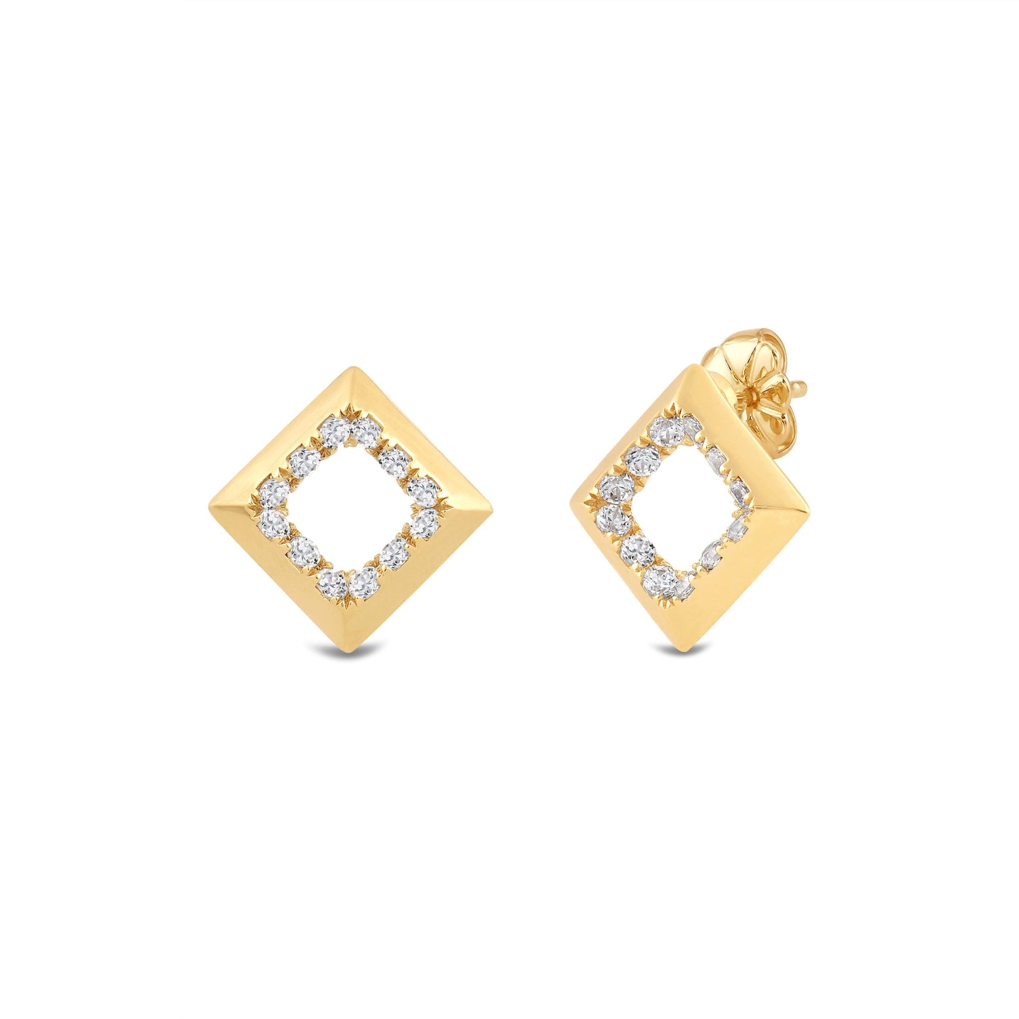 Diamond Kite Shape Diamond Accent Earrings