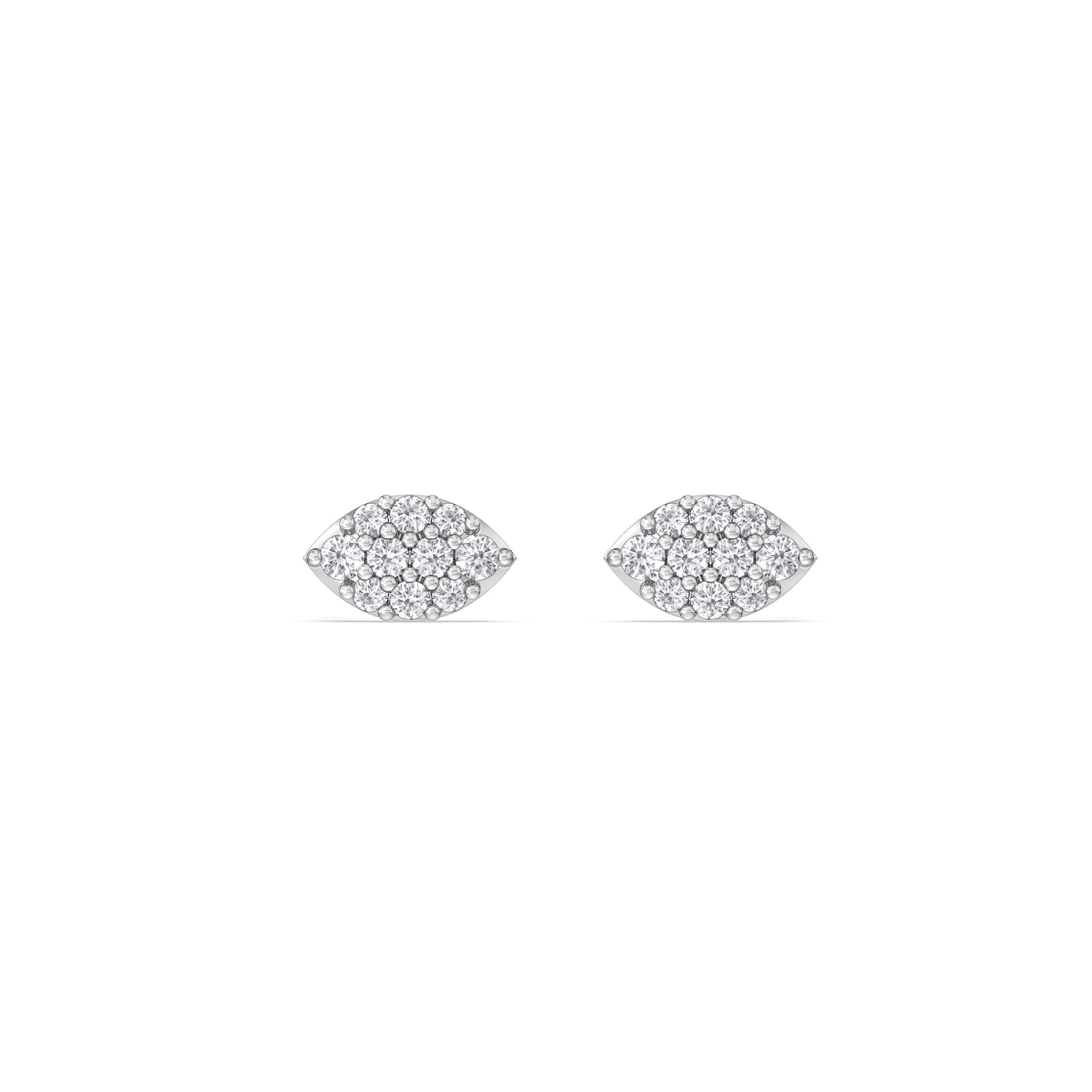 With Clarity Marquise Flatback Studs
