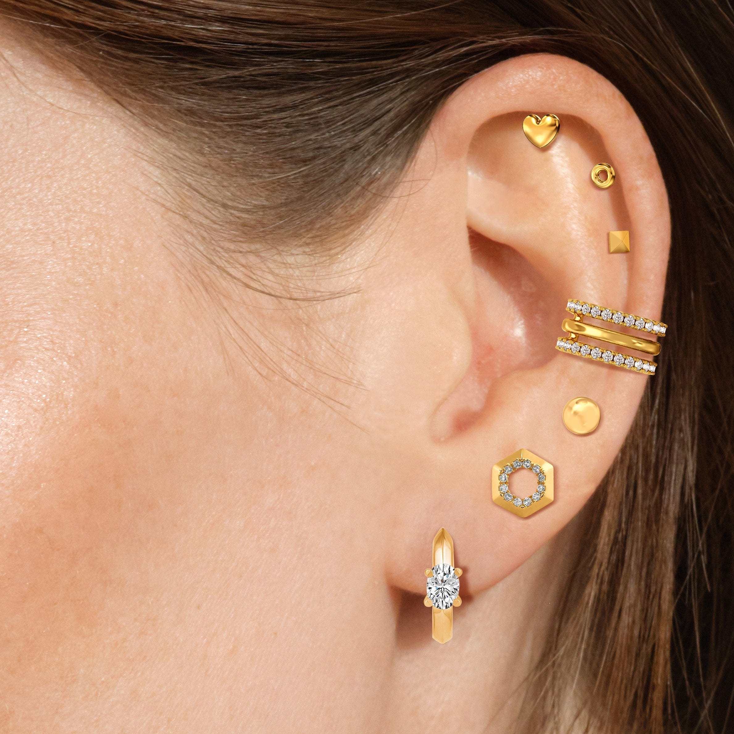 With Clarity Sphere Flatback Studs