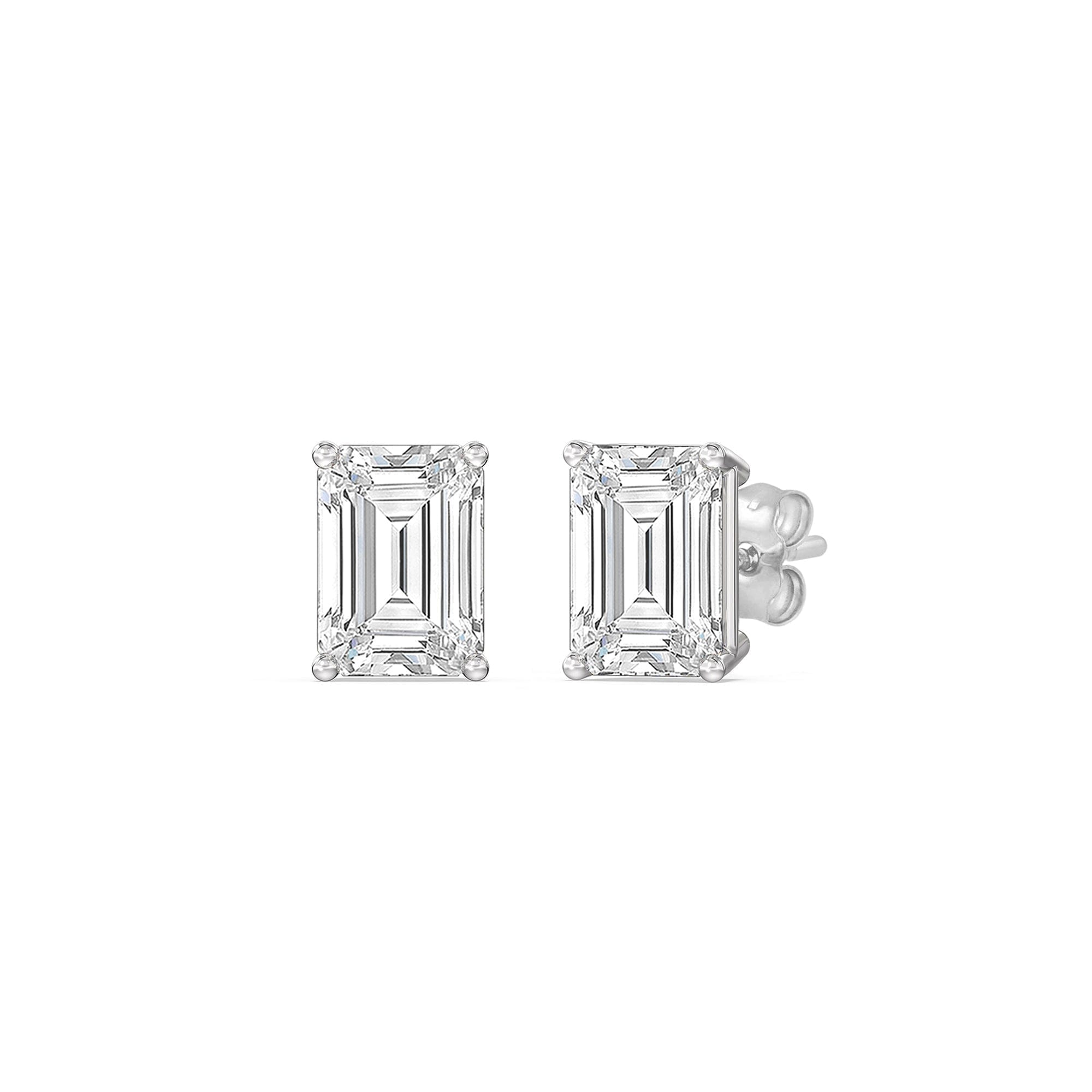 Classic Emerald Stud Earrings (F/G VS+)