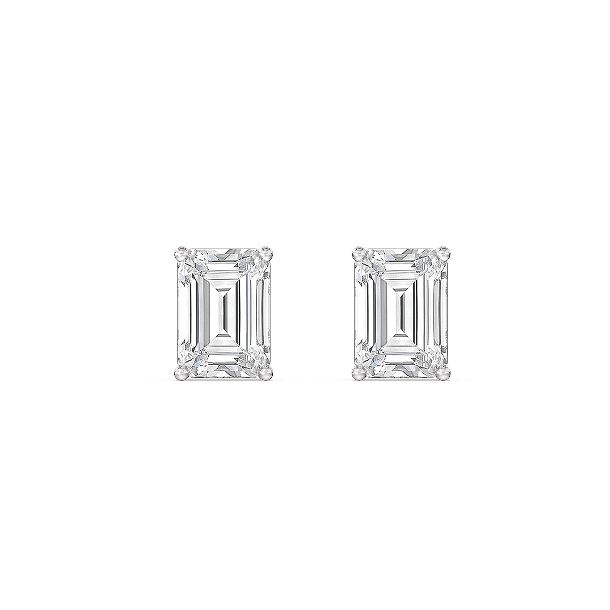 Classic Emerald Stud Earrings (F/G VS+)