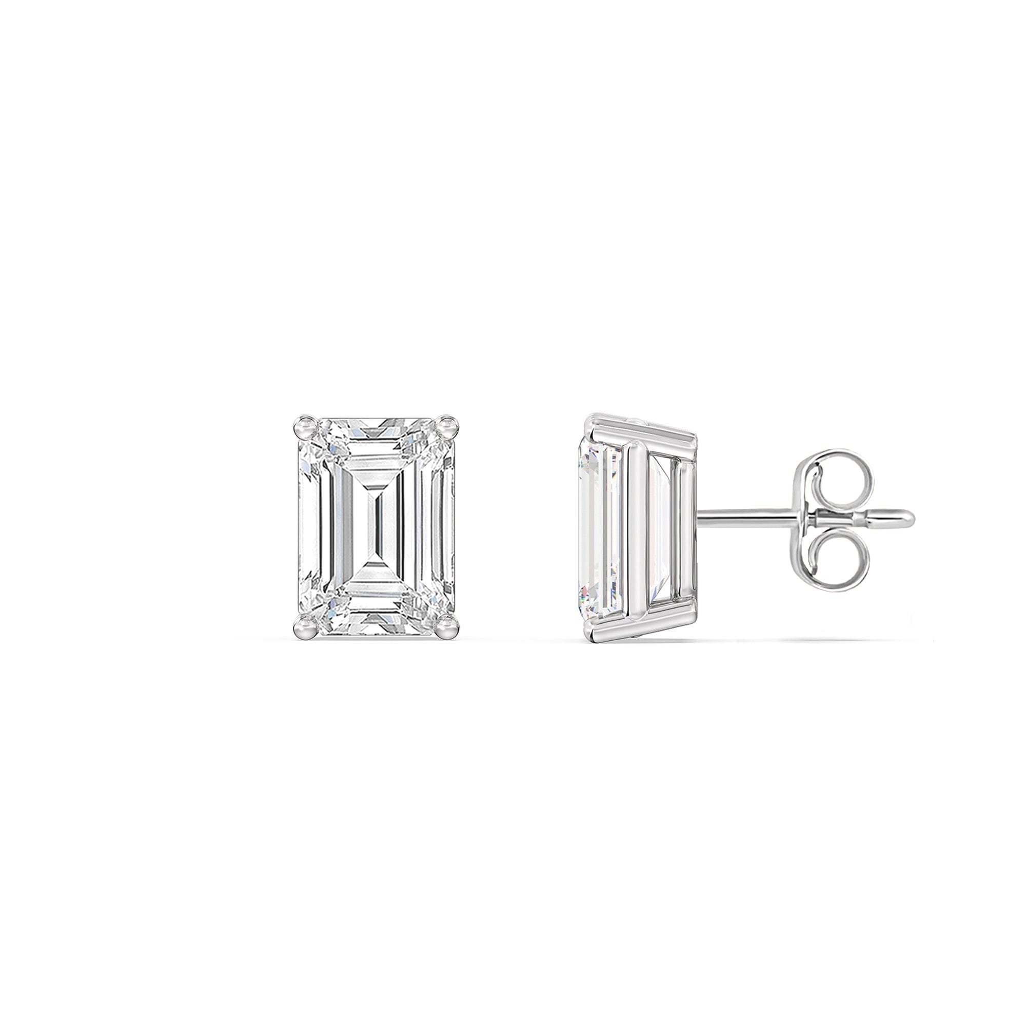 Classic Emerald Stud Earrings (F/G VS+)