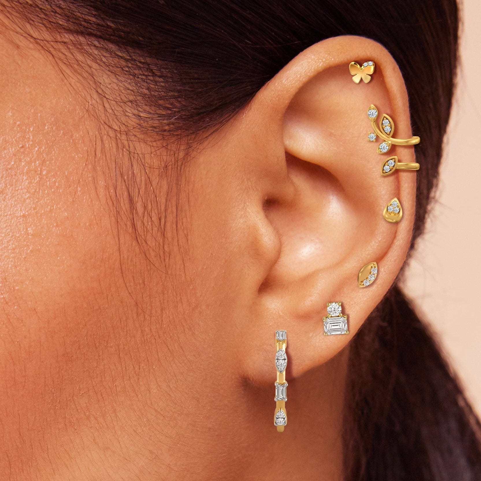 Butterfly Flatback Studs