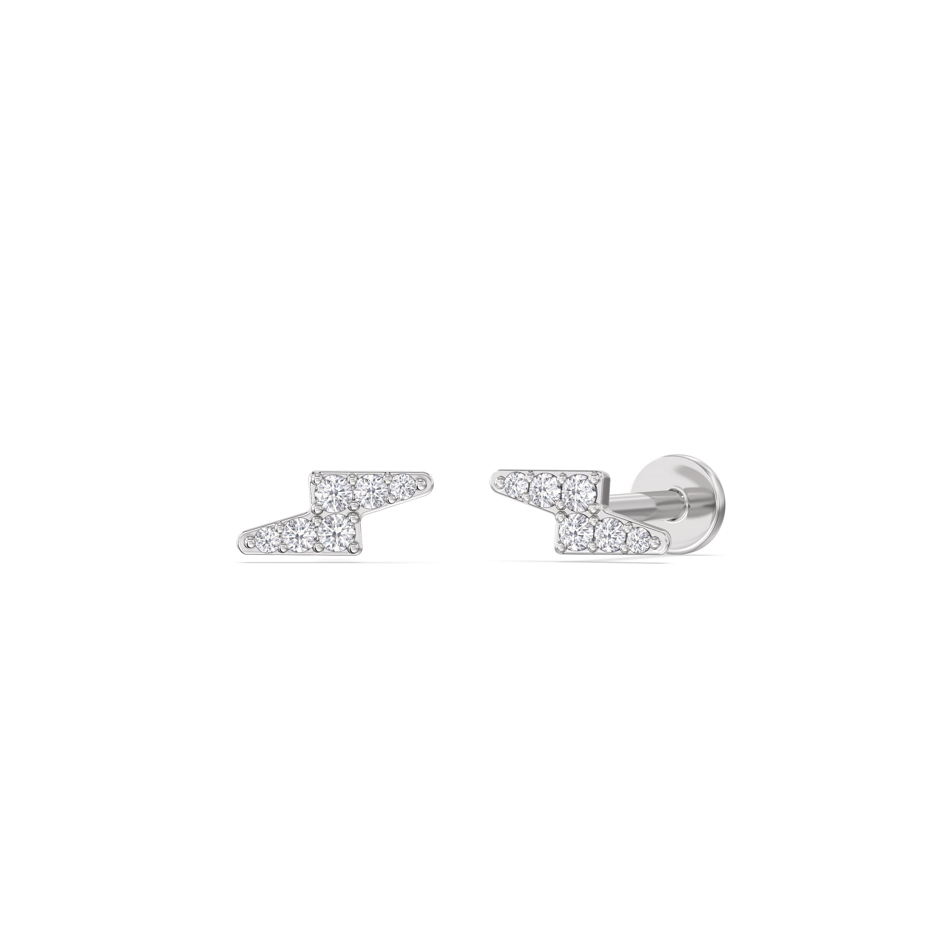 With Clarity Bolt Flatback Studs