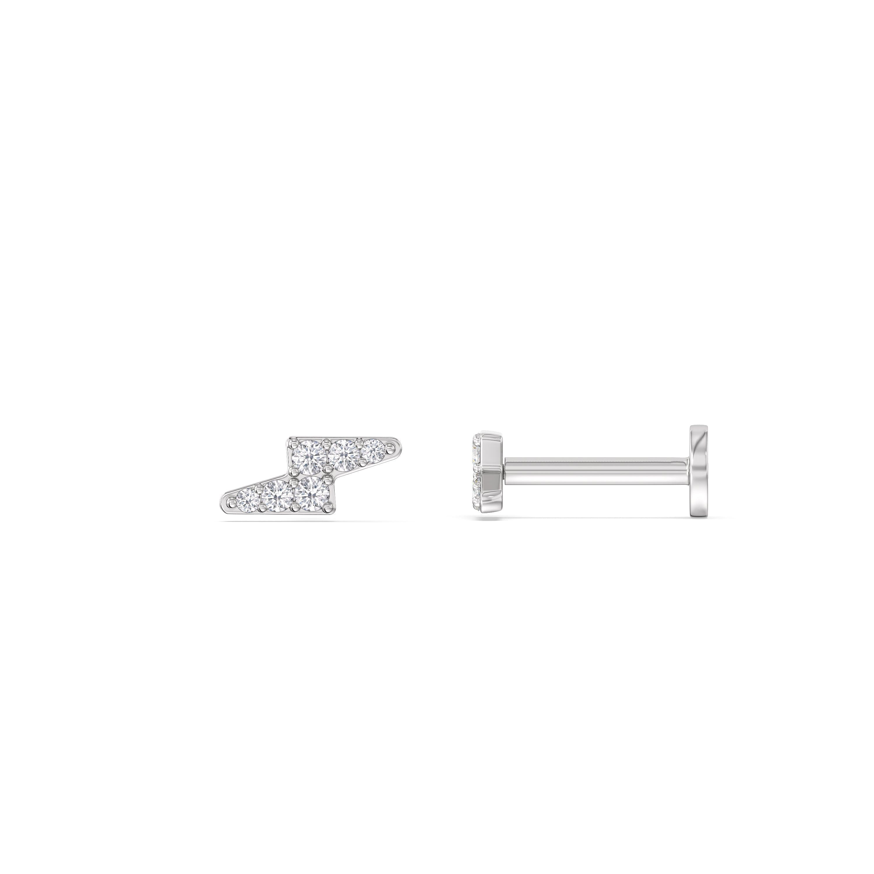 With Clarity Bolt Flatback Studs