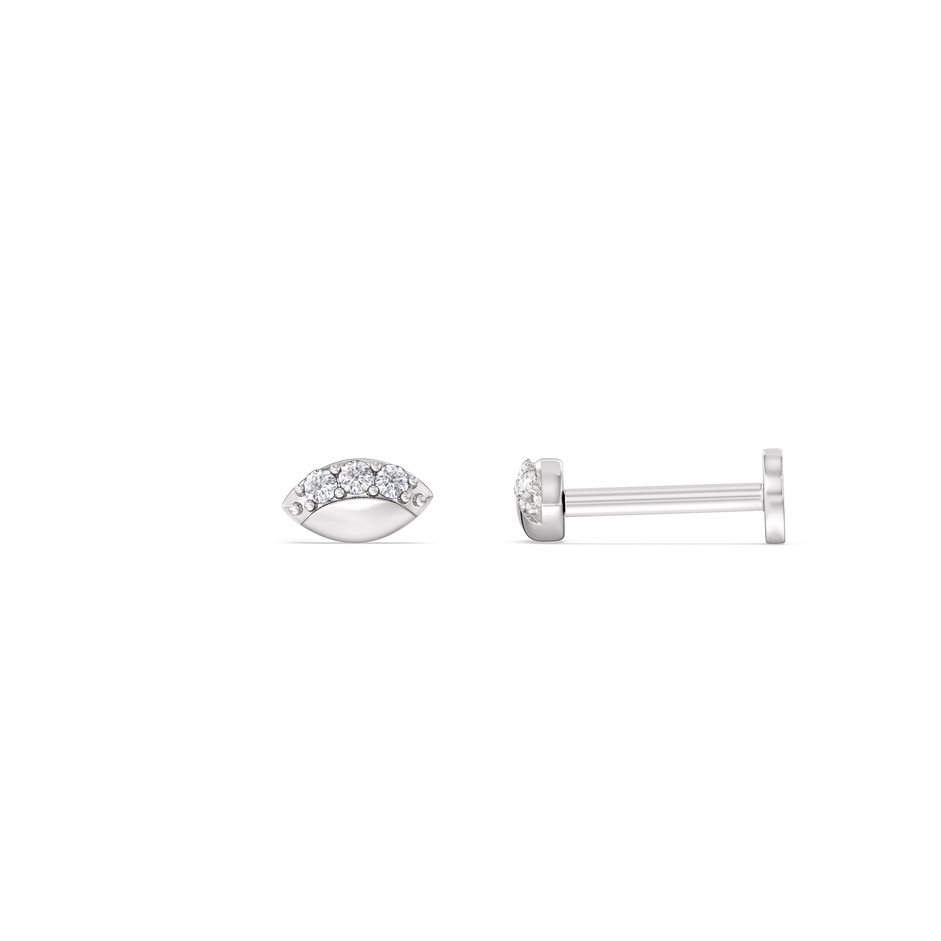 With Clarity Vertical Marquise Flatback Studs