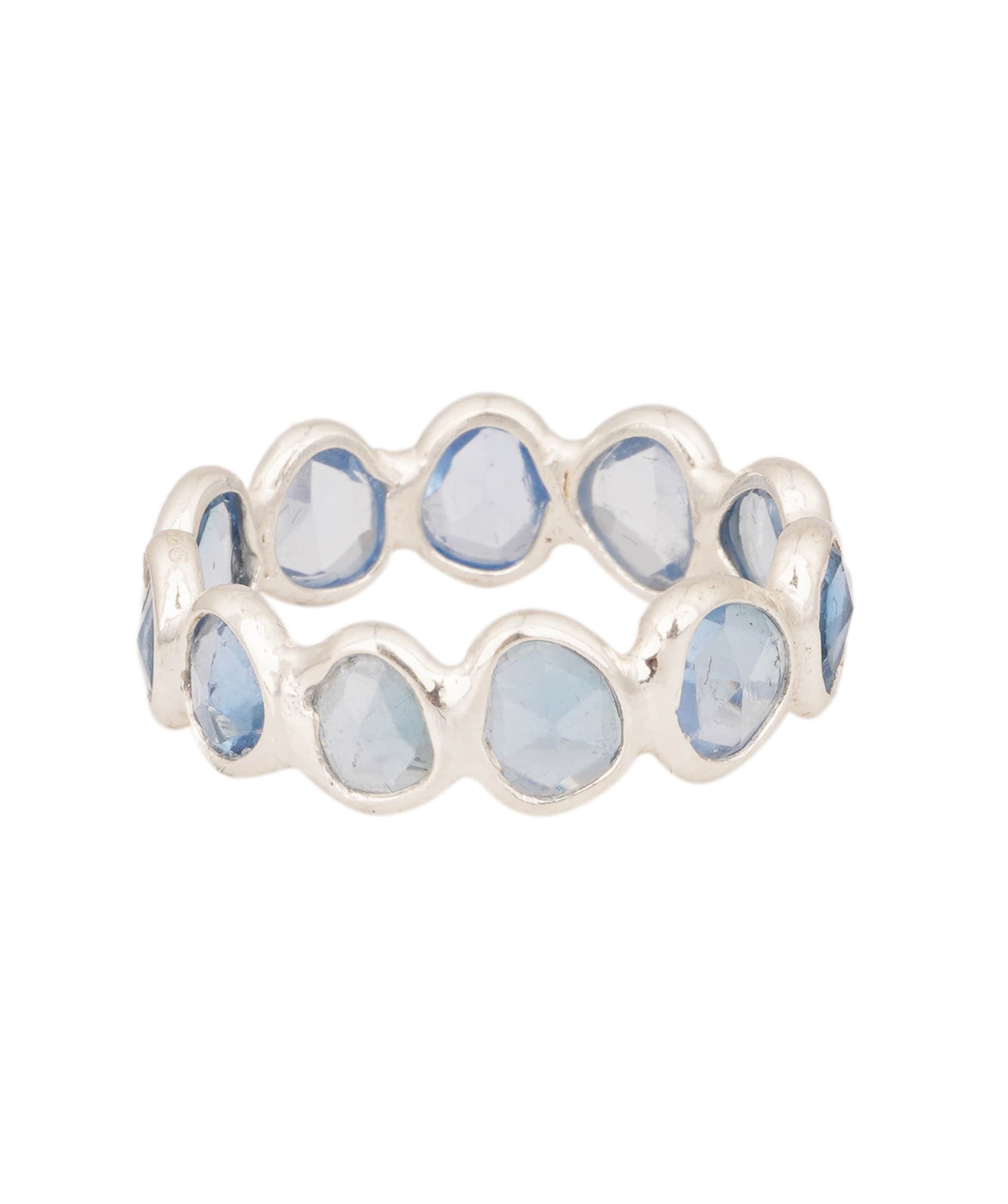 Blue Topaz Oval Eternity Ring ANC1767