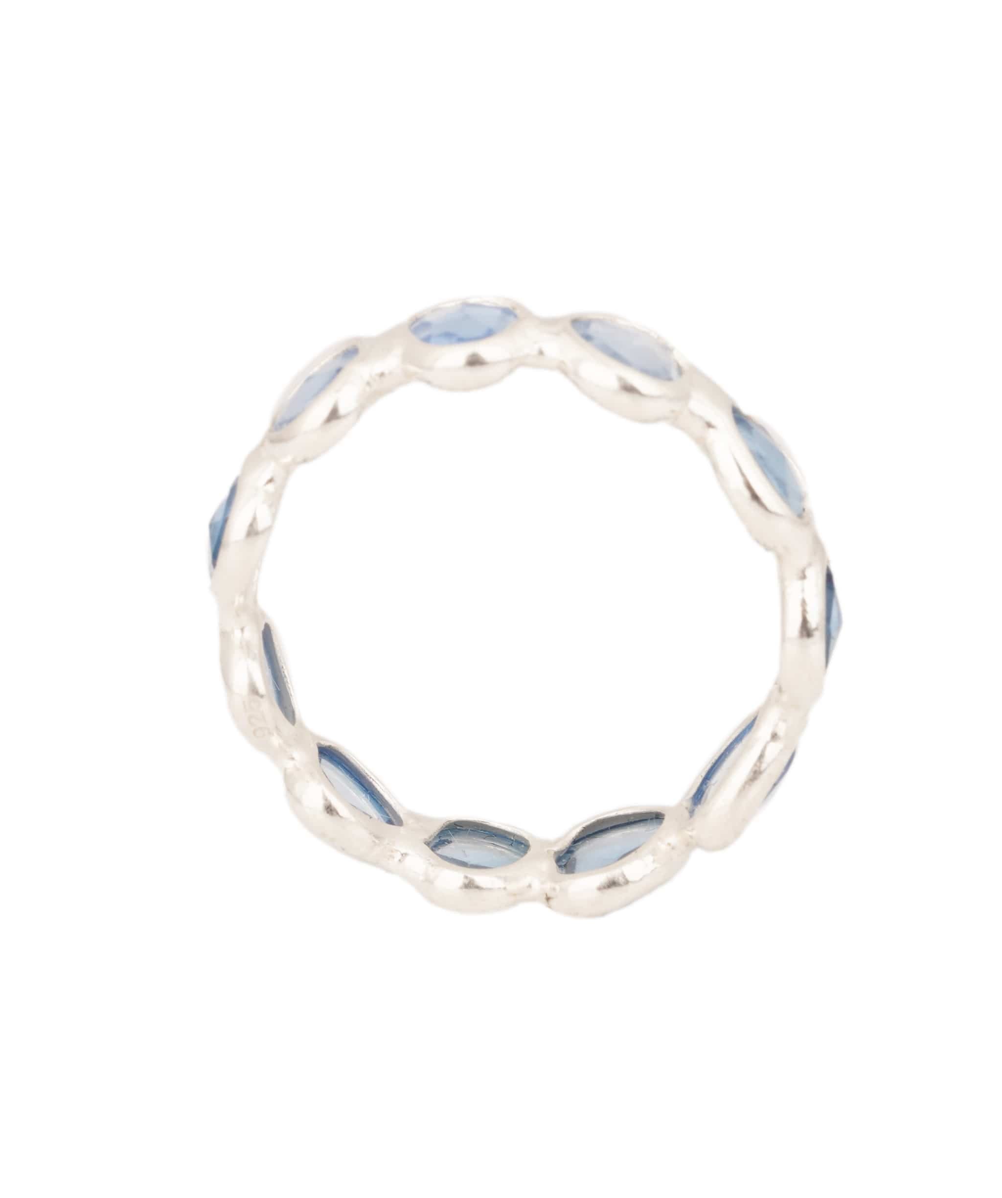 Blue Topaz Oval Eternity Ring ANC1767