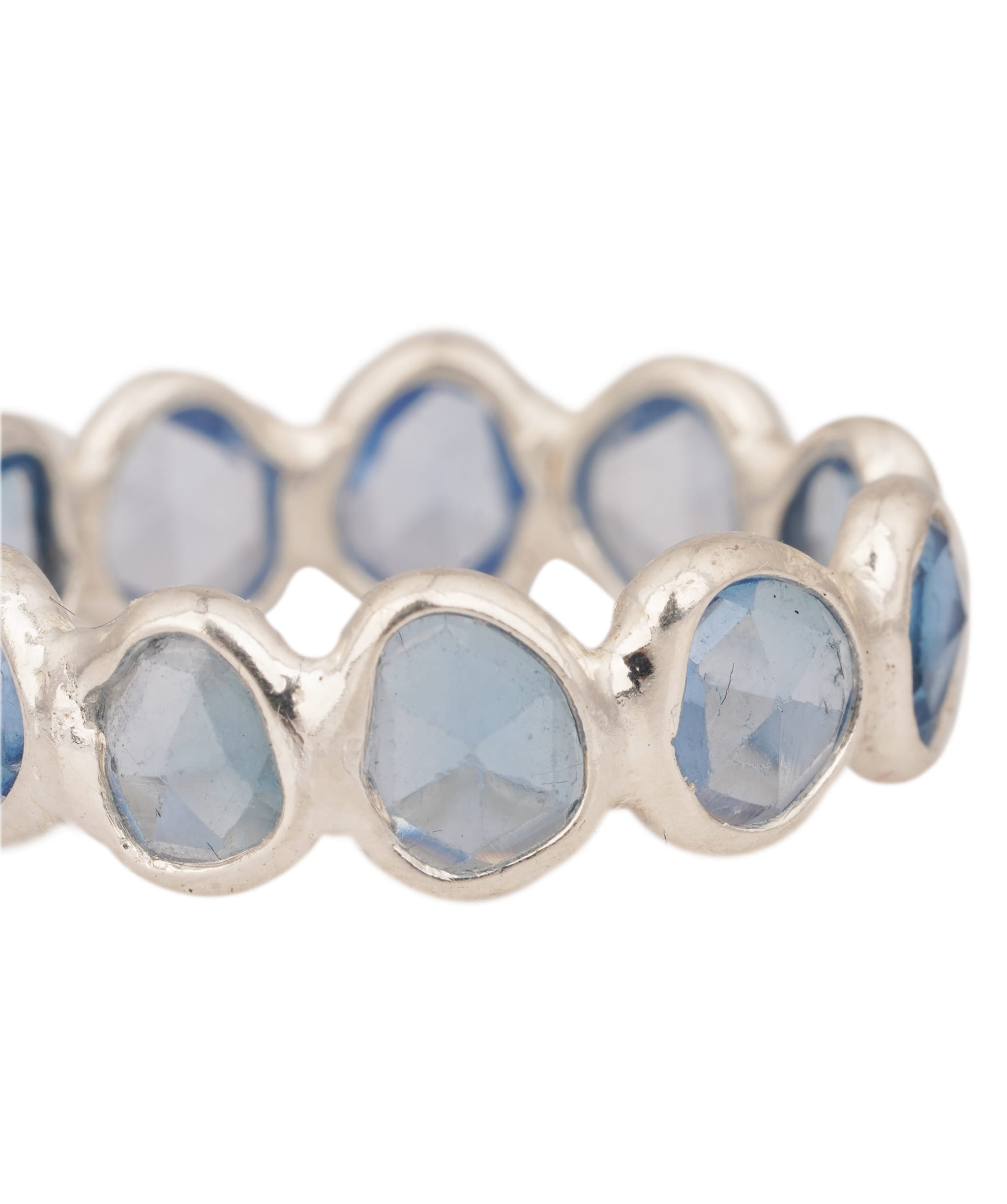 Blue Topaz Oval Eternity Ring ANC1767