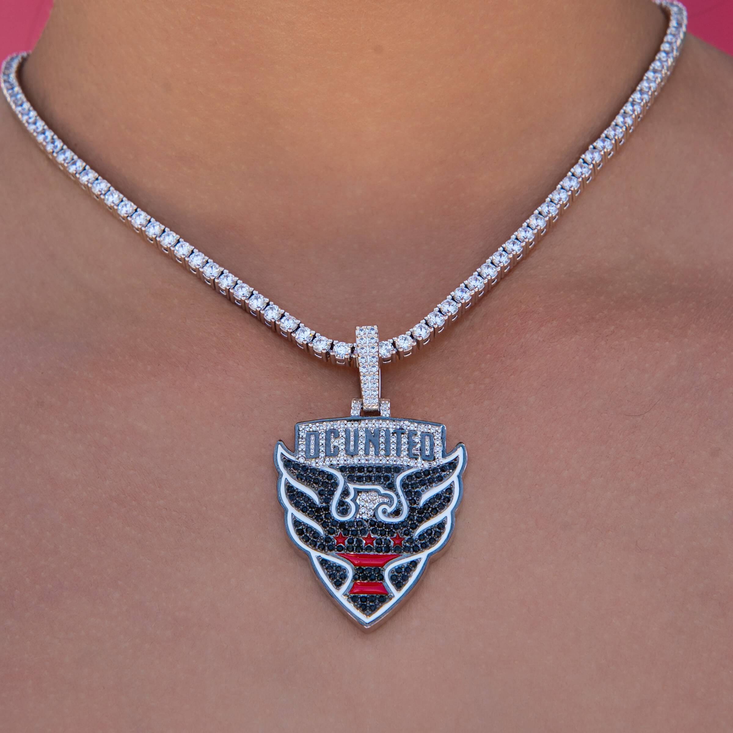 GLD Women D.C. United Official MLS Logo Pendant in White Gold