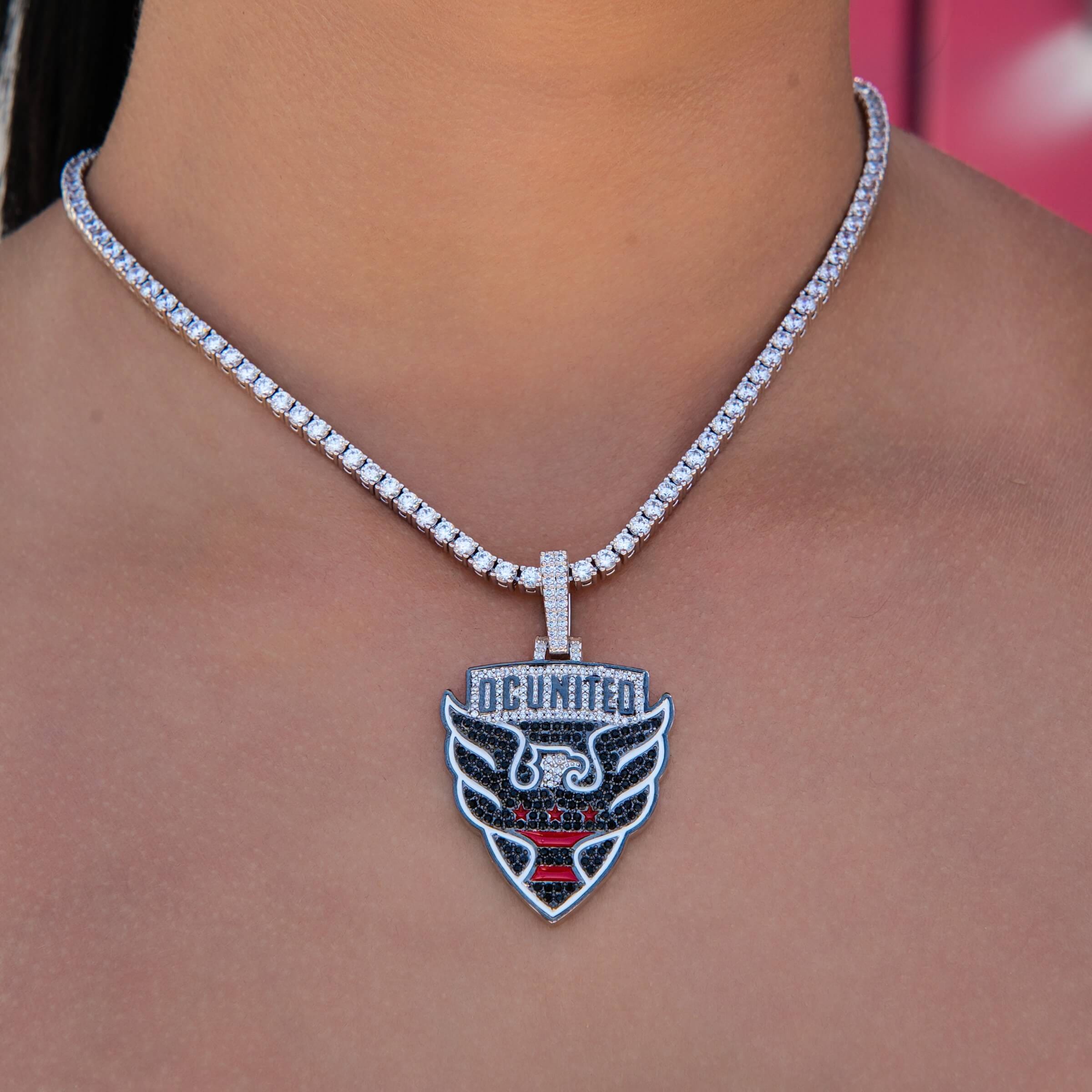 GLD Women D.C. United Official MLS Logo Pendant in White Gold