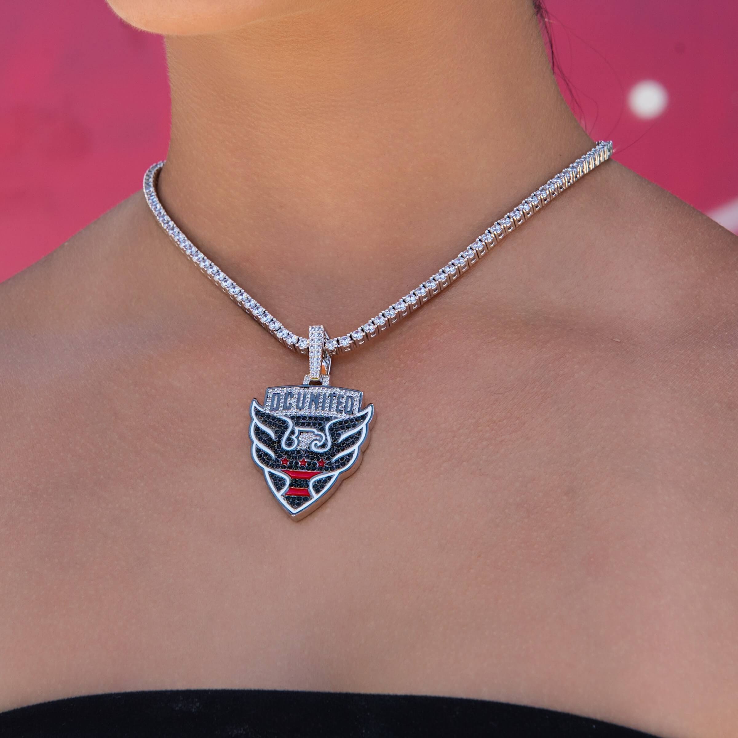 GLD Women D.C. United Official MLS Logo Pendant in White Gold