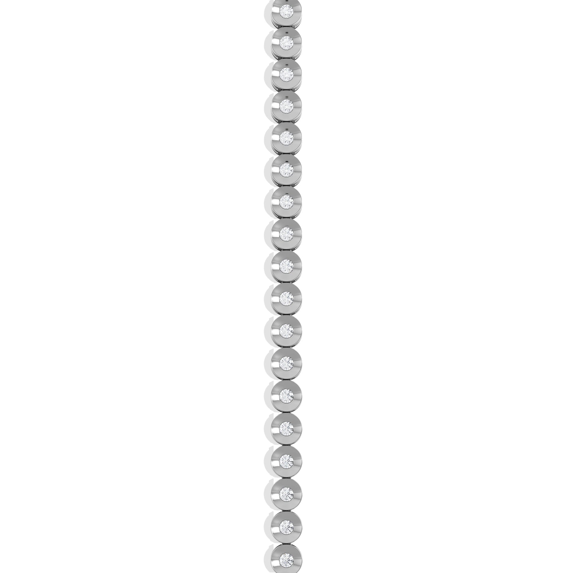 Diamond 0.50ct Round Cut Lab Diamond Bezel Tennis Bracelet in Sterling Silver