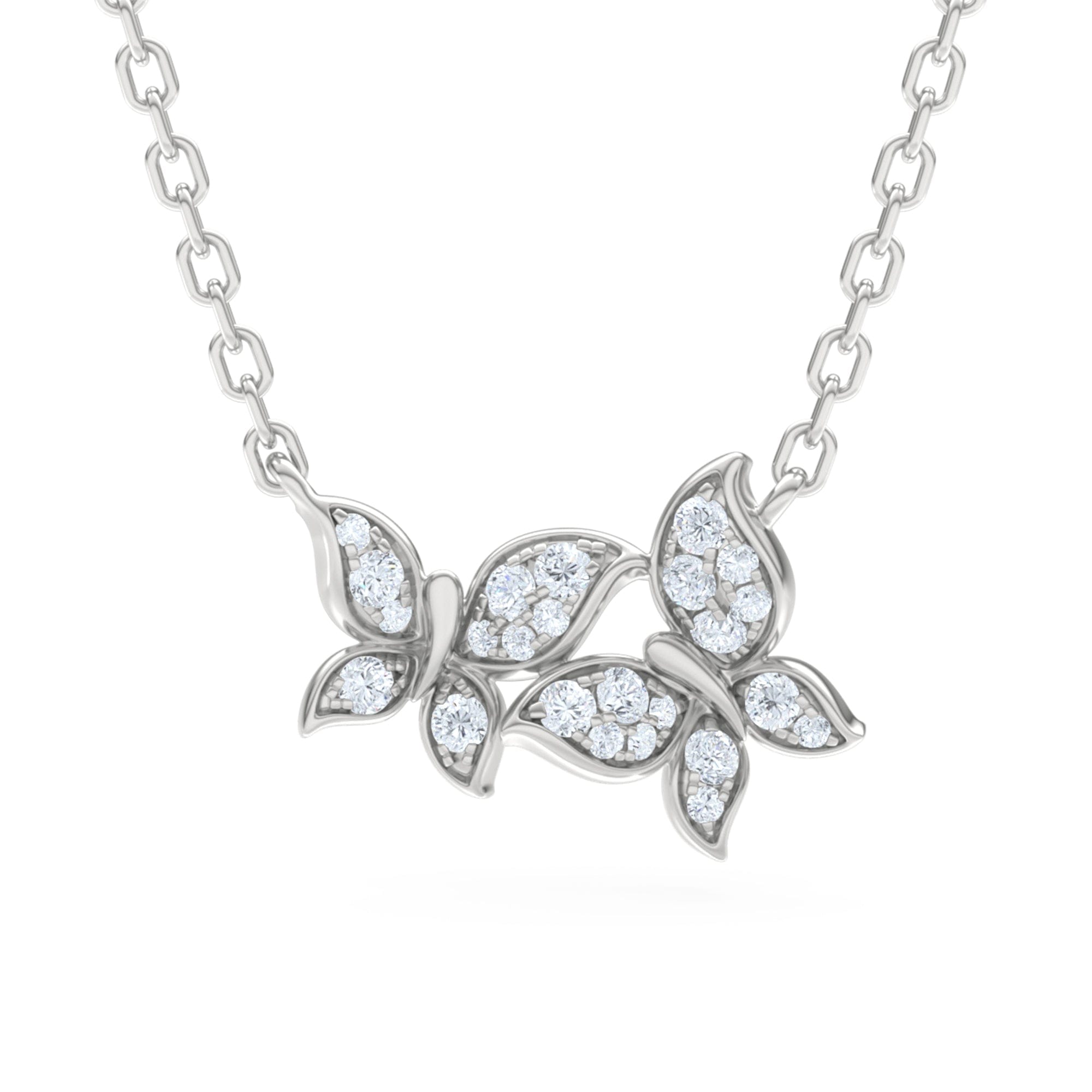 Diamond Papillon 0.20ct Lab Diamond Necklace in Sterling Silver