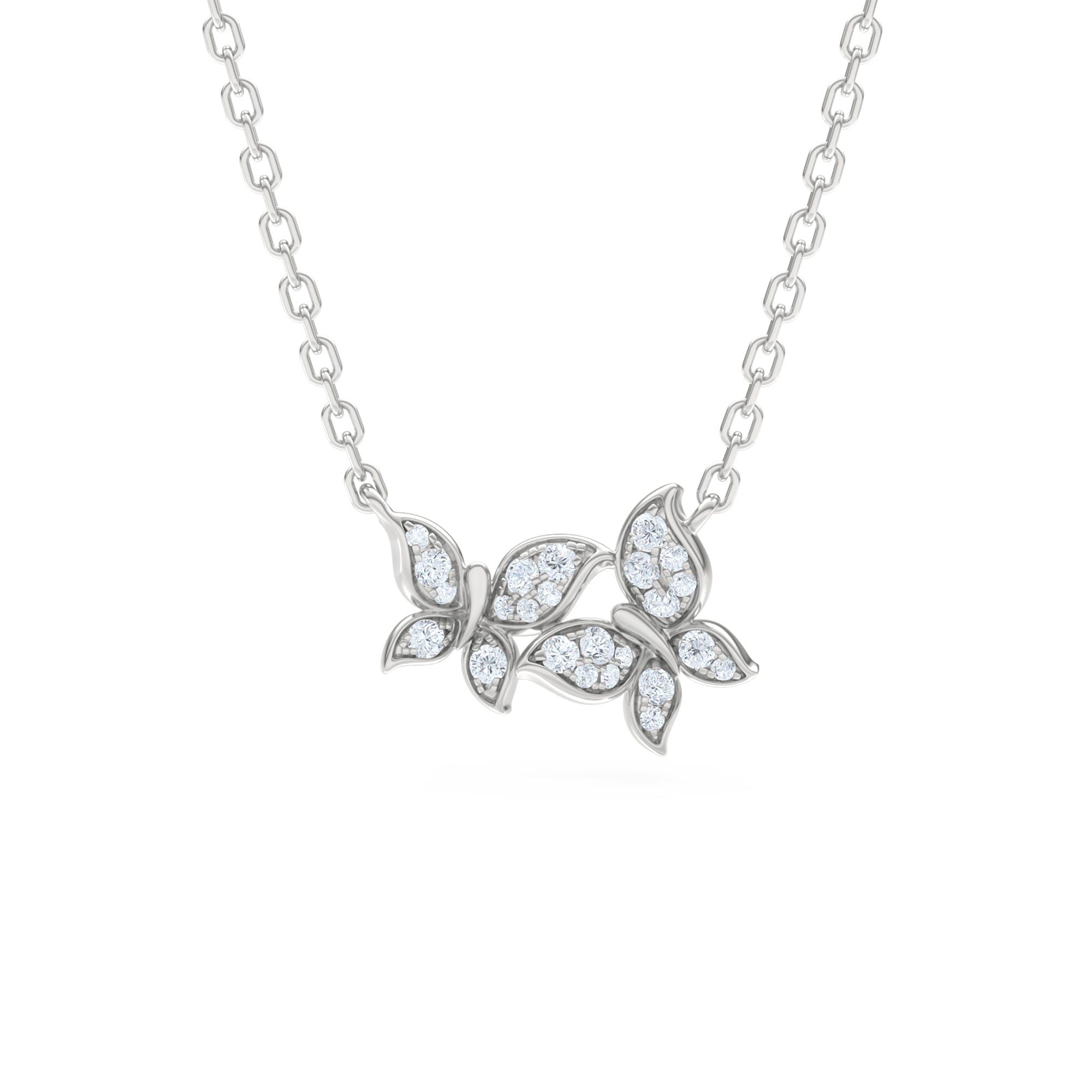 Diamond Papillon 0.20ct Lab Diamond Necklace in Sterling Silver