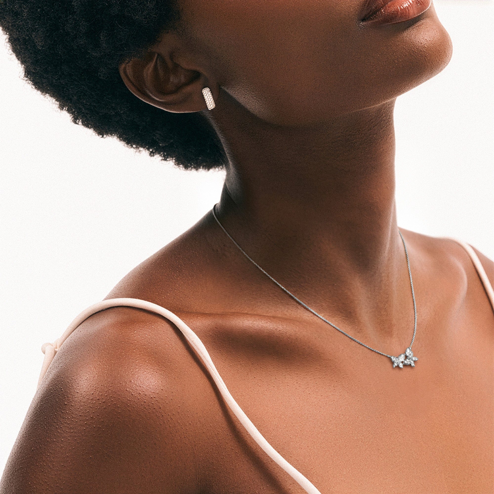 Diamond Papillon 0.20ct Lab Diamond Necklace in Sterling Silver