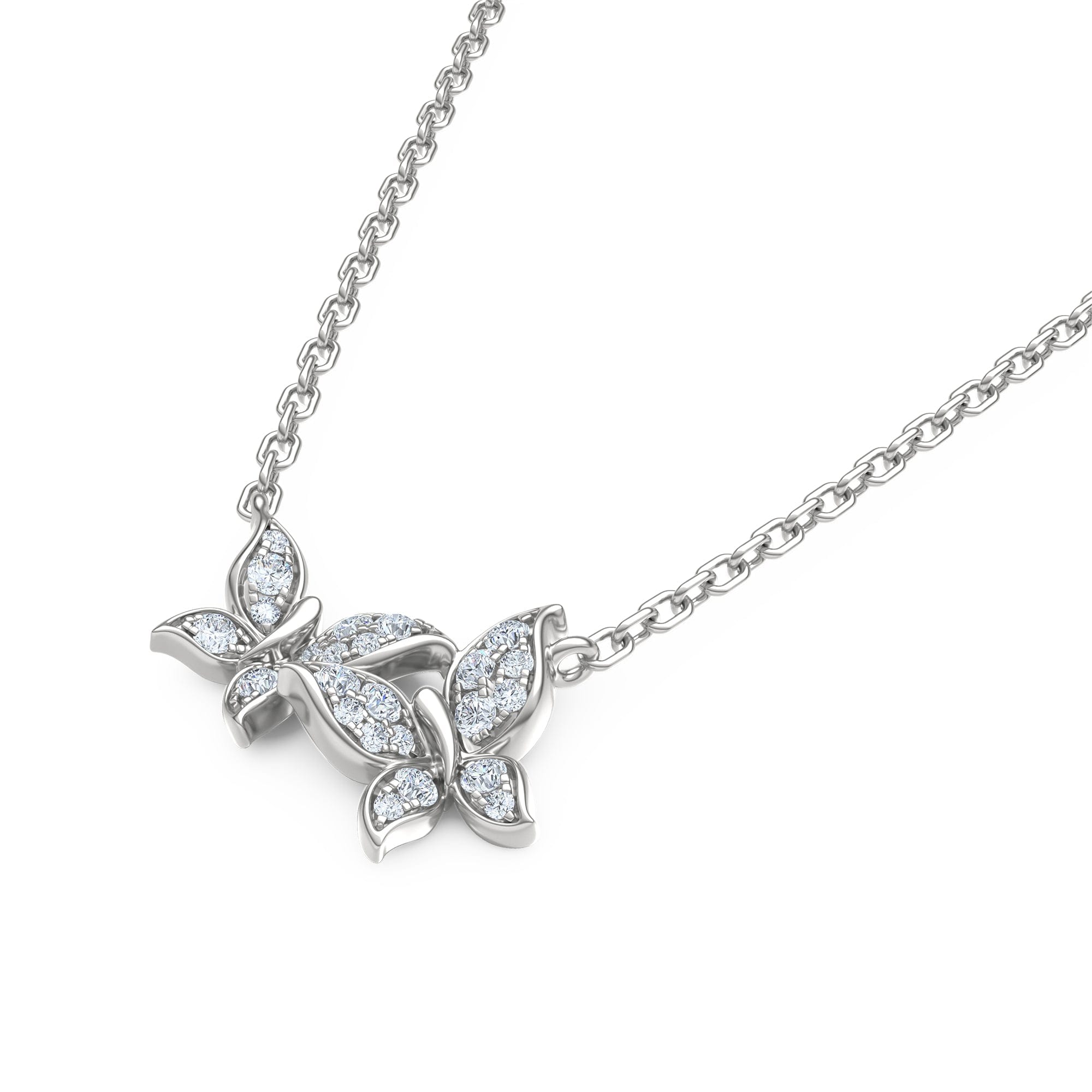 Diamond Papillon 0.20ct Lab Diamond Necklace in Sterling Silver