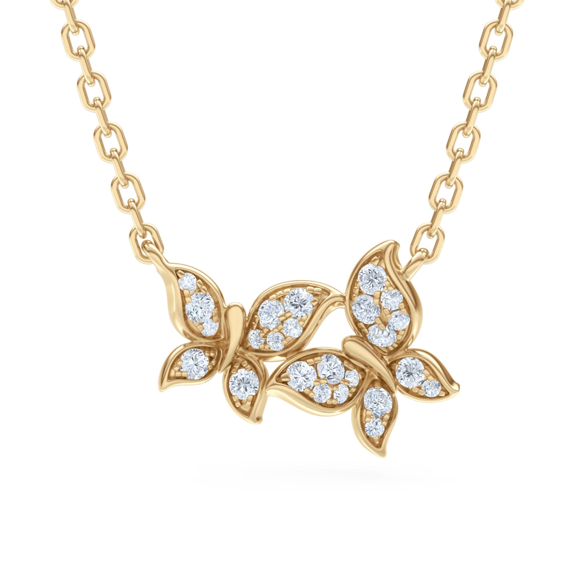 Diamond Papillon 0.20ct Lab Diamond Necklace 18K Gold Vermeil