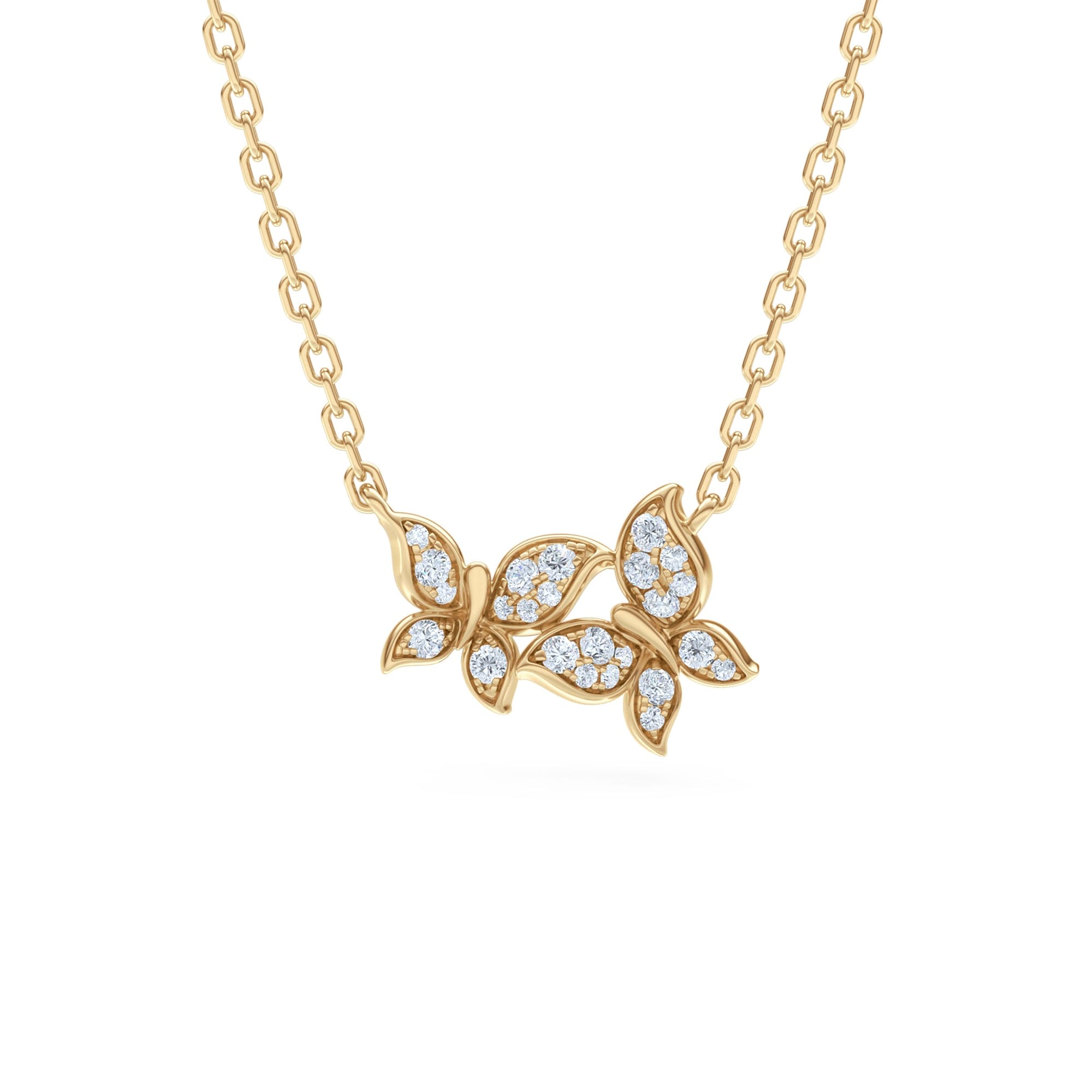 Diamond Papillon 0.20ct Lab Diamond Necklace 18K Gold Vermeil