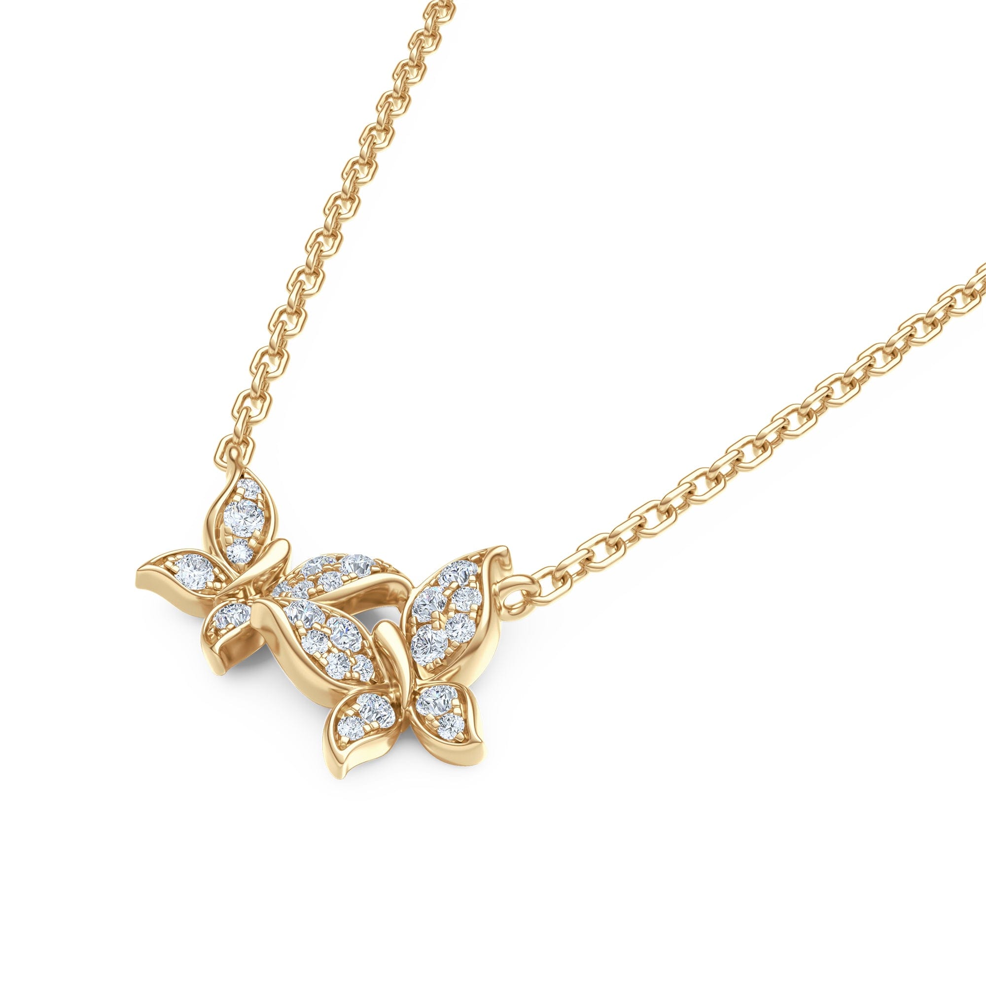Diamond Papillon 0.20ct Lab Diamond Necklace 18K Gold Vermeil