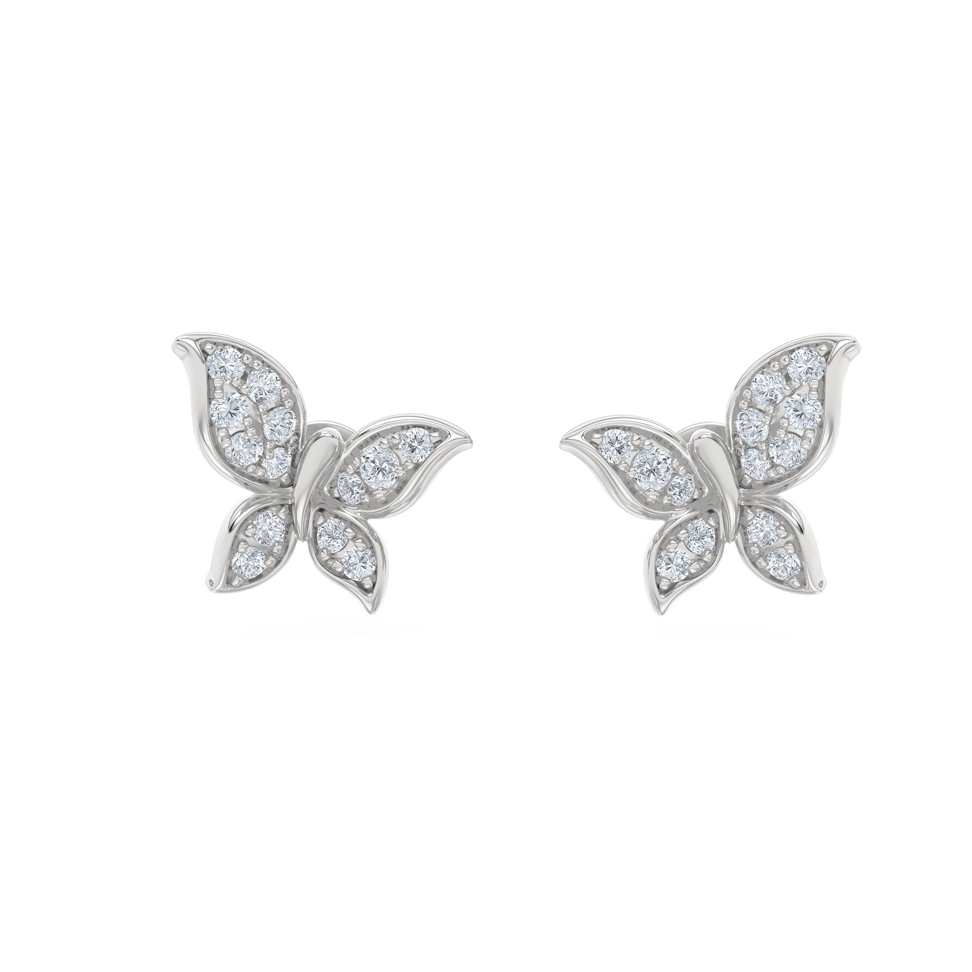 Diamond Papillon 0.15ct Lab Diamond Stud Earrings in Sterling Silver