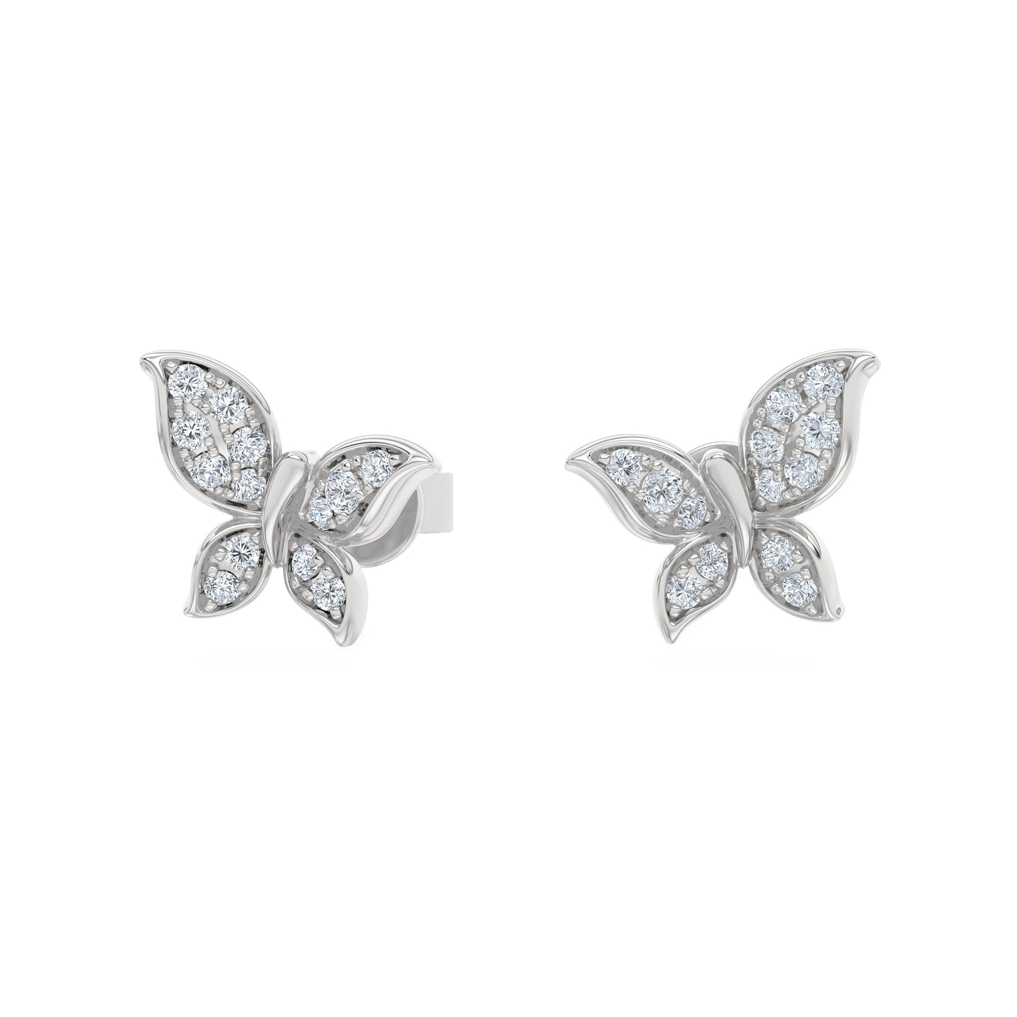 Diamond Papillon 0.15ct Lab Diamond Stud Earrings in Sterling Silver