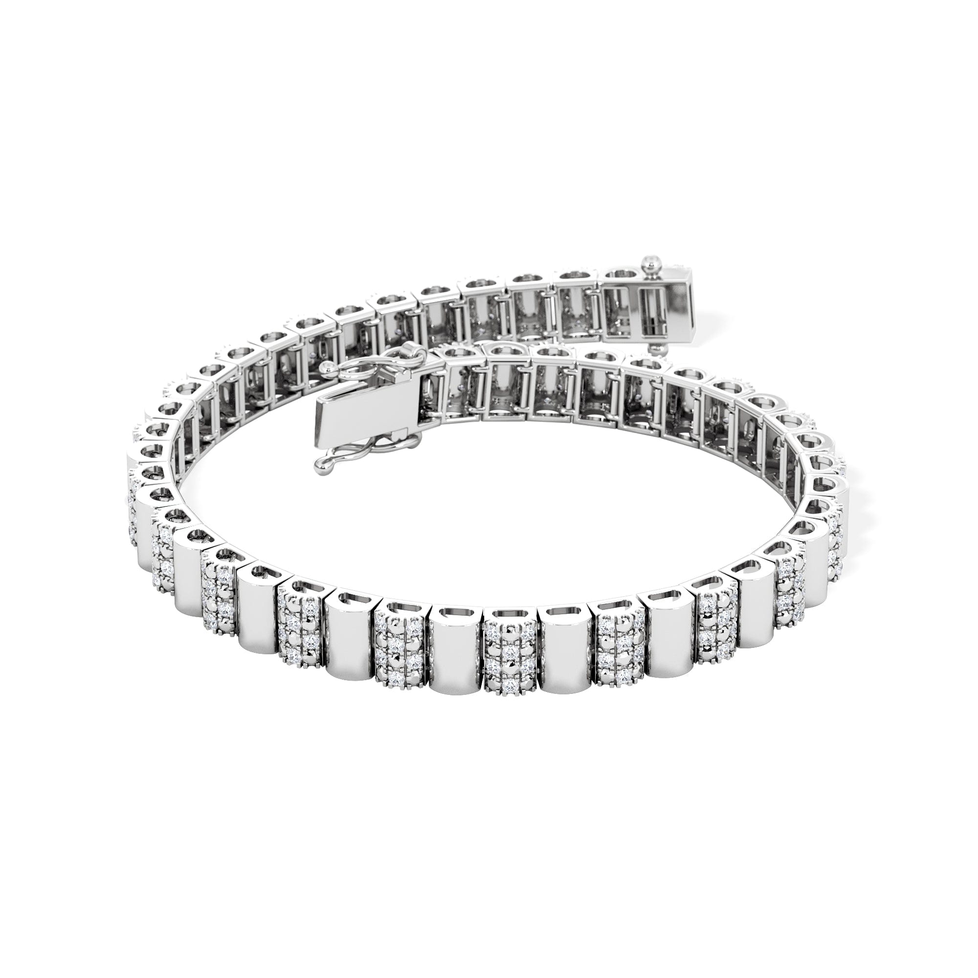 Diamond Contour 0.55ct Lab Diamond Bracelet in Sterling Silver