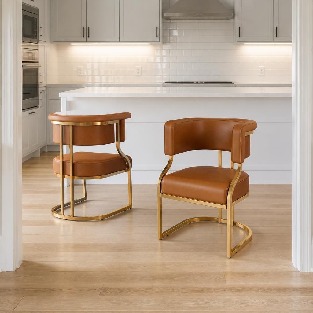 TWO GOODSILO Ergonomic Armless Accent Dining Chairs Set of Two