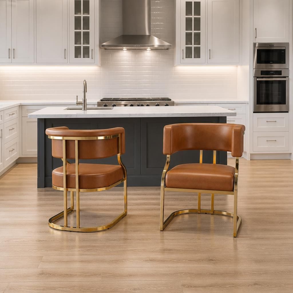 TWO GOODSILO Ergonomic Armless Accent Dining Chairs Set of Two