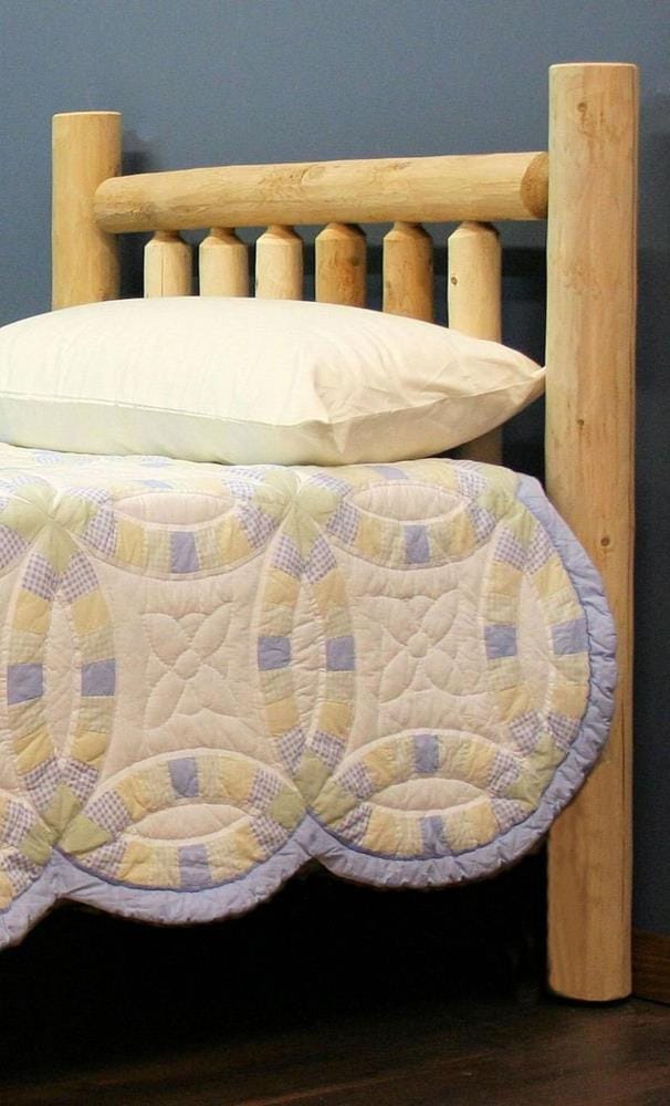 Vintage Natural Vintage Brown Finish Cedar Log Twin Headboard