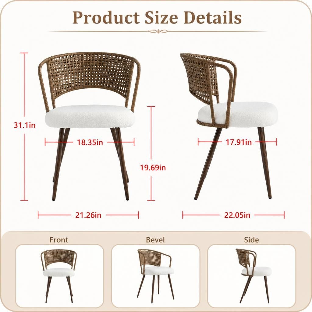 TWO GOODSILO Two Piece Dining Chair Set For Home And Kitchen