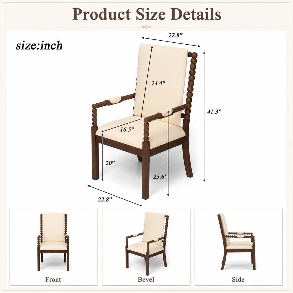 TWO GOODSILO Set of Two Upholstered Dining Chairs for Home and Restaurant