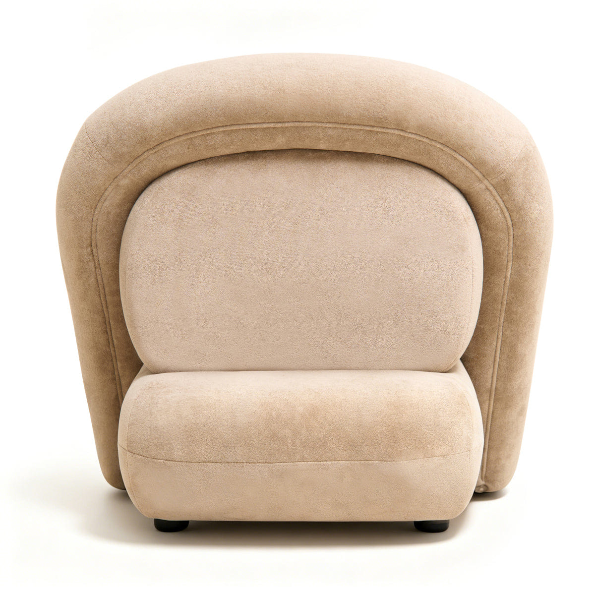 Velvet Streamdale Velvet Accent Lounge Chair, Darkbeige