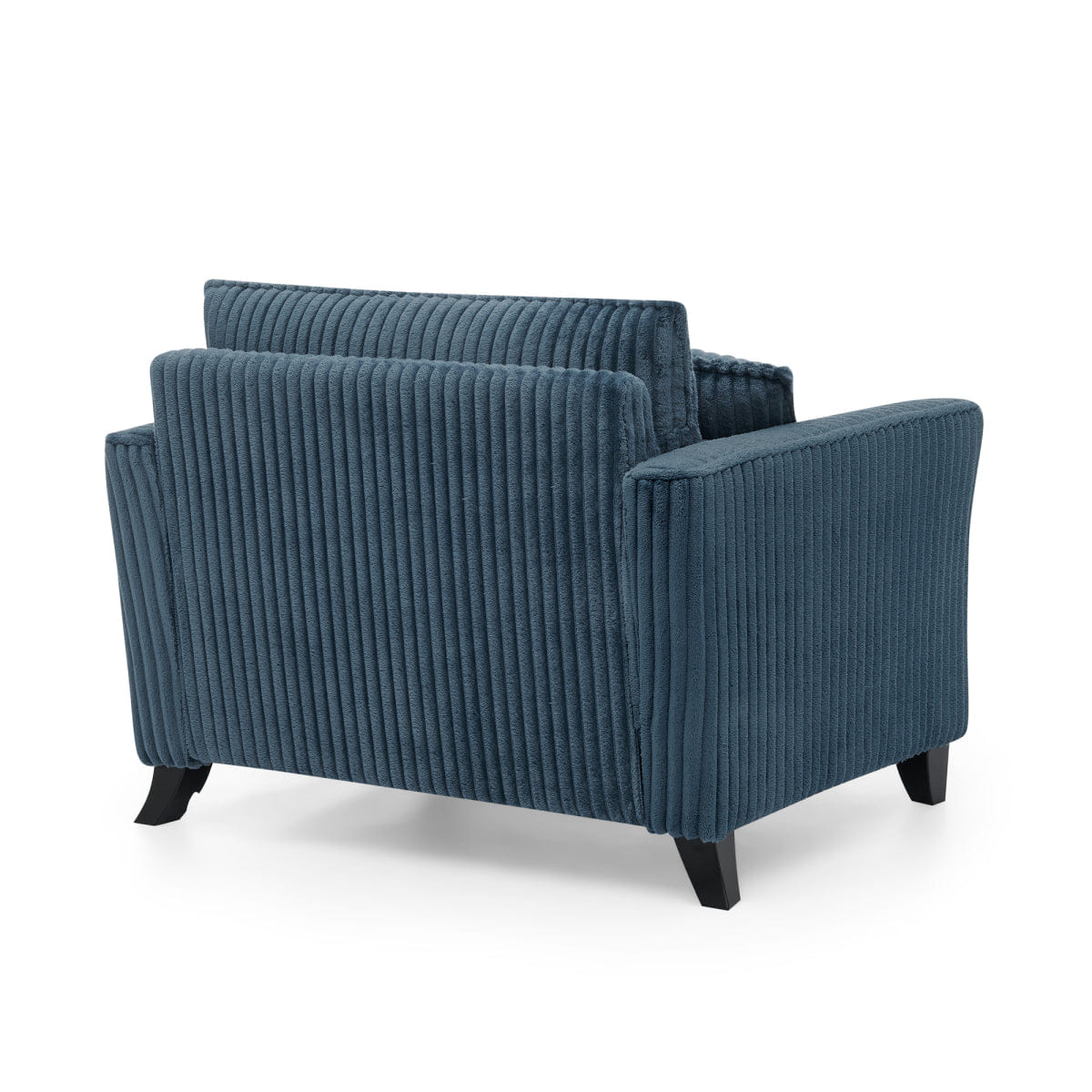 Blue Streamdale Blue Lazy Single Sofa Chair with Backrest and Cushion