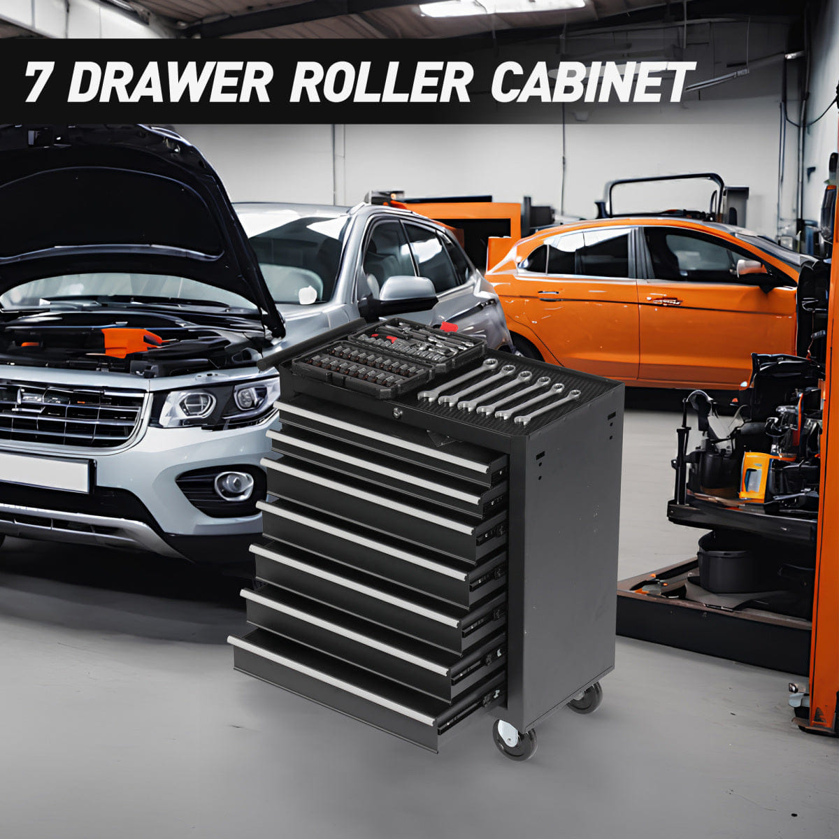 Drawer Streamdale Rolling 7 - Drawer Tool Chest with Wheels and Storage Cabinet
