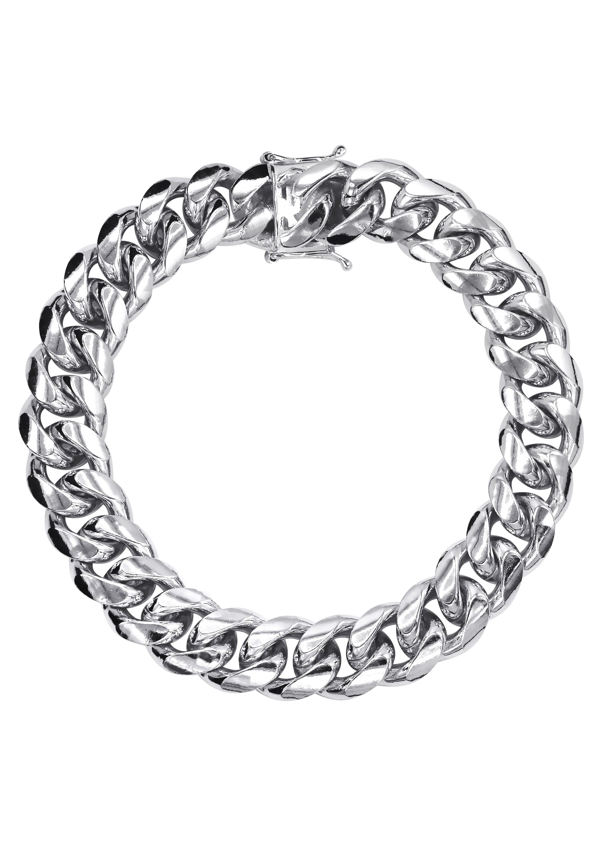 Manufacturer 43 Silver White Miami Cuban Link Bracelet