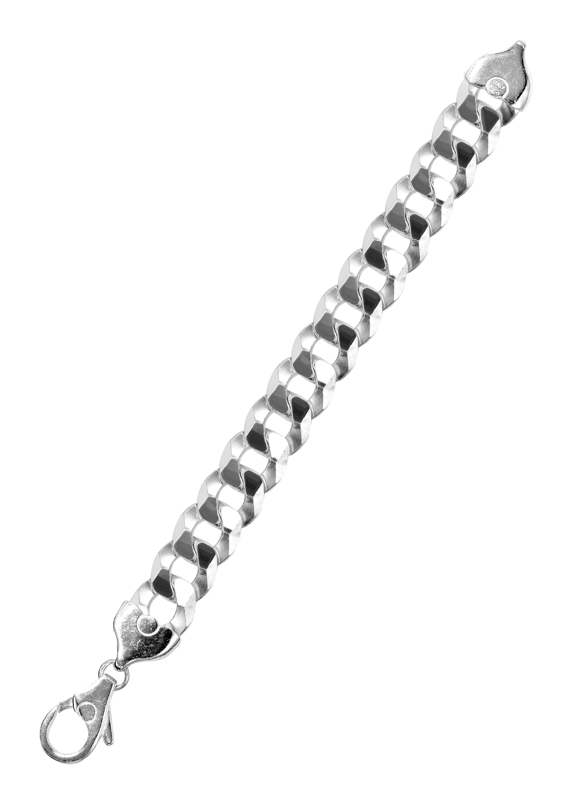 Manufacturer 43 Silver White Curb Bracelet