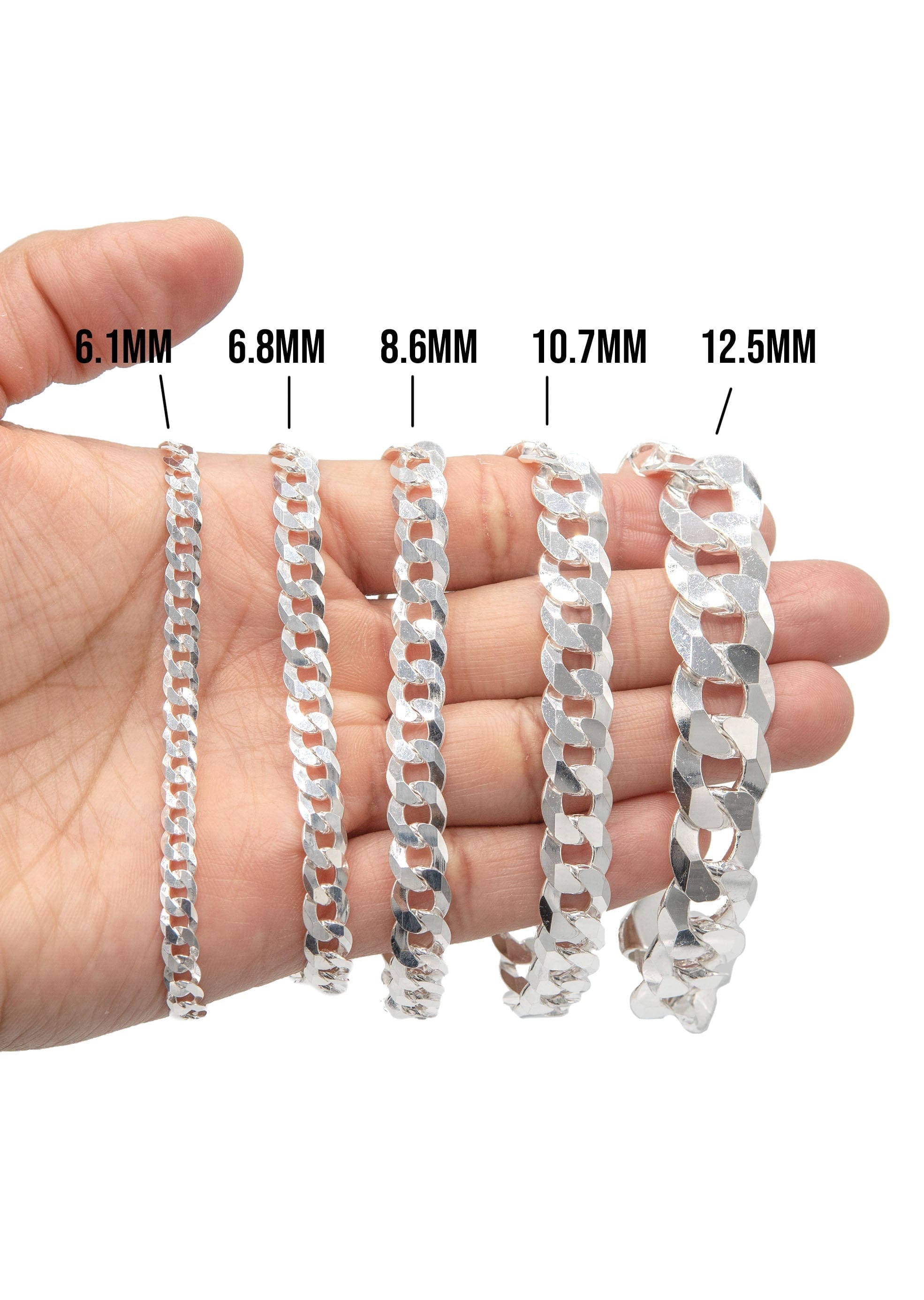 Manufacturer 43 Silver White Curb Bracelet