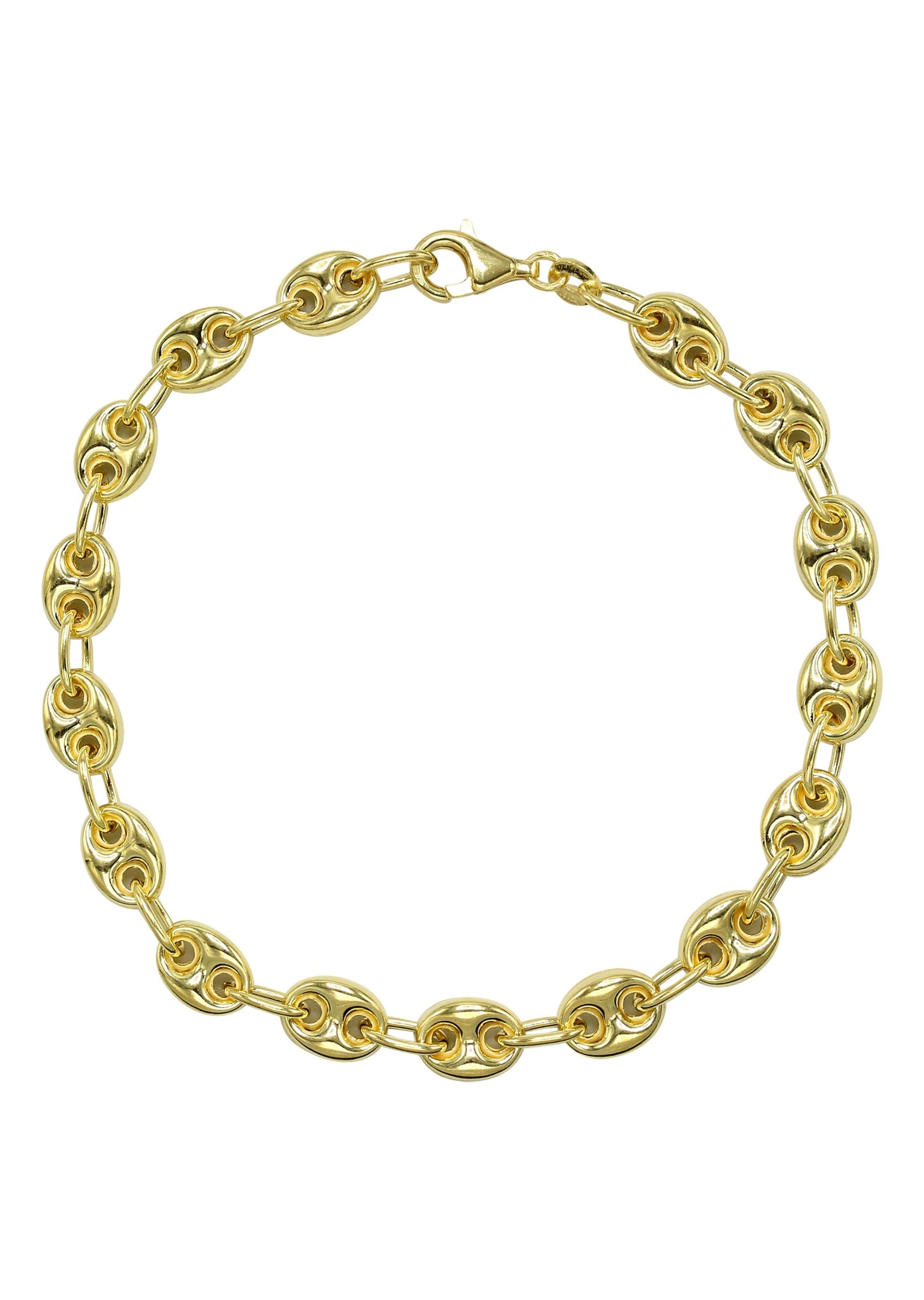 Manufacturer 43 Silver Gold Puff Bracelet
