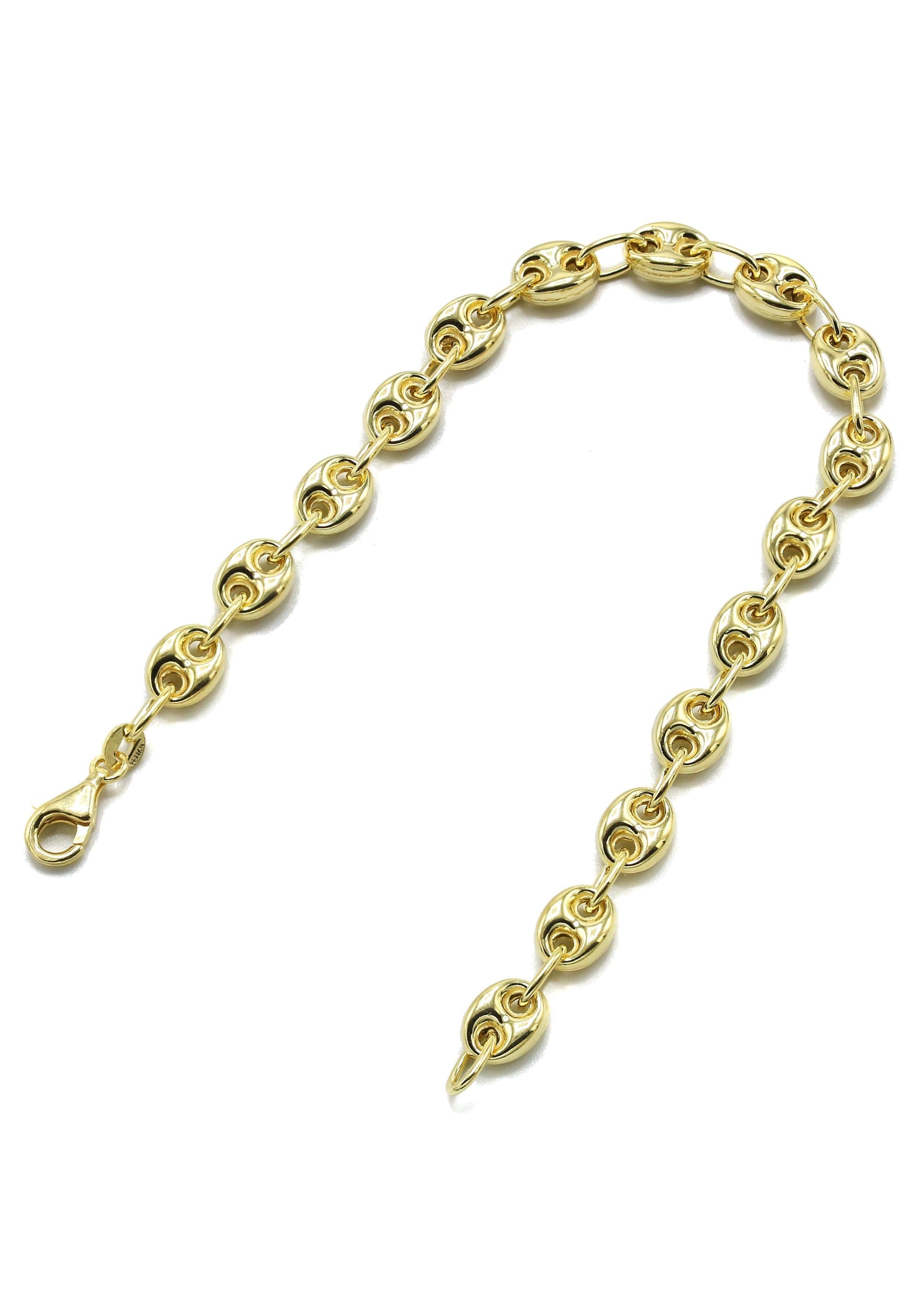 Manufacturer 43 Silver Gold Puff Bracelet