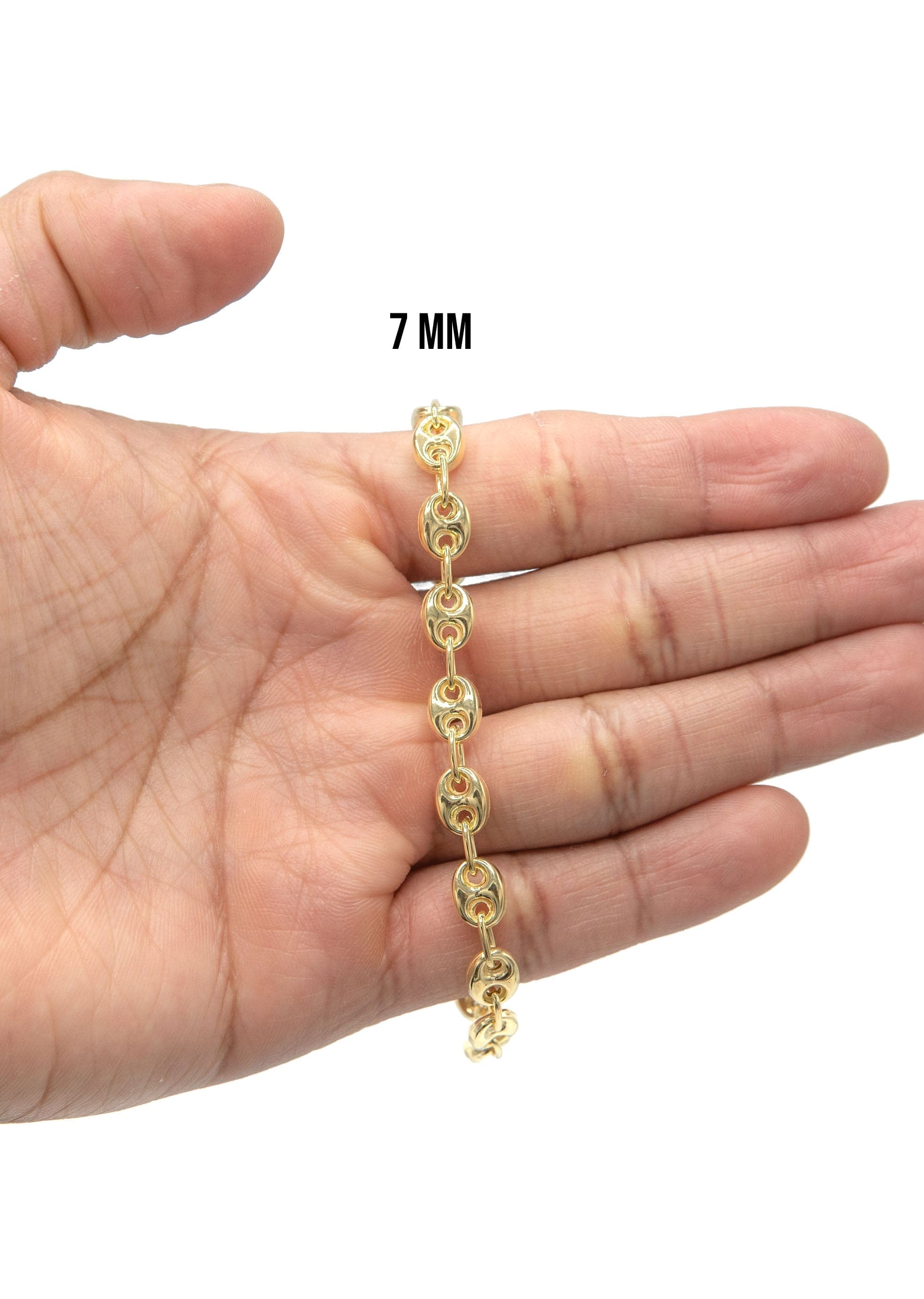 Manufacturer 43 Silver Gold Puff Bracelet