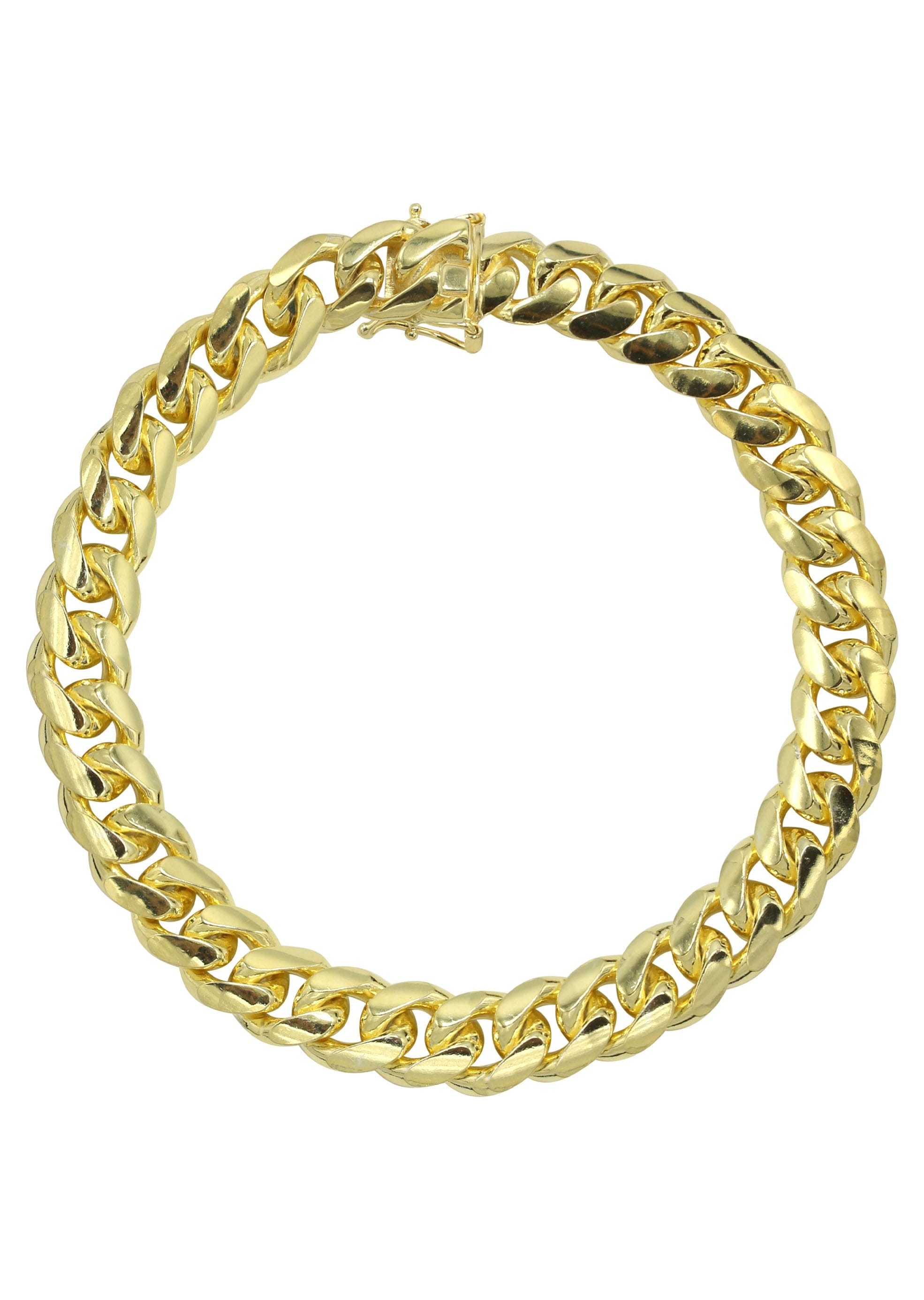 Manufacturer 43 Silver Gold Miami Cuban Link Bracelet