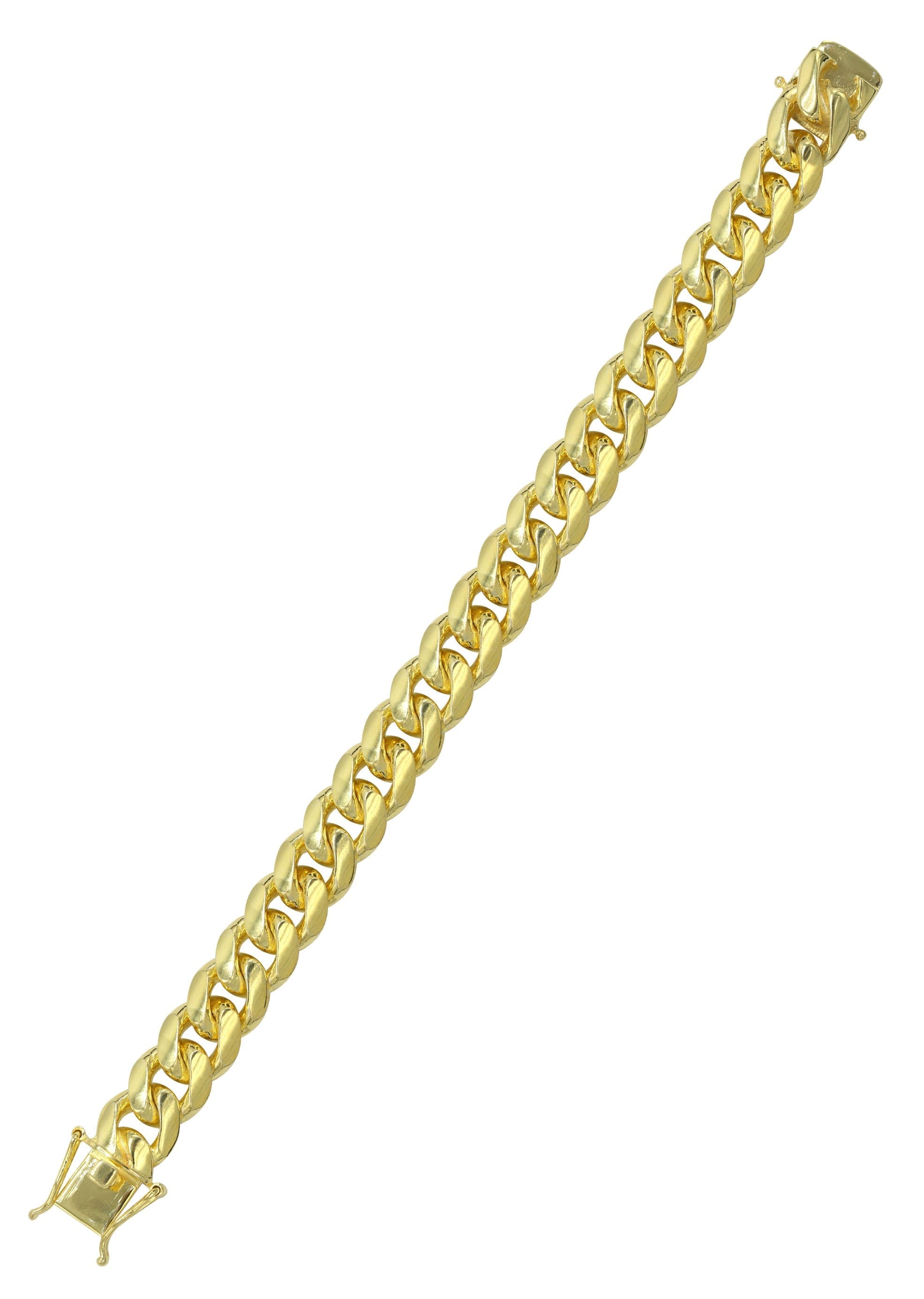 Manufacturer 43 Silver Gold Miami Cuban Link Bracelet