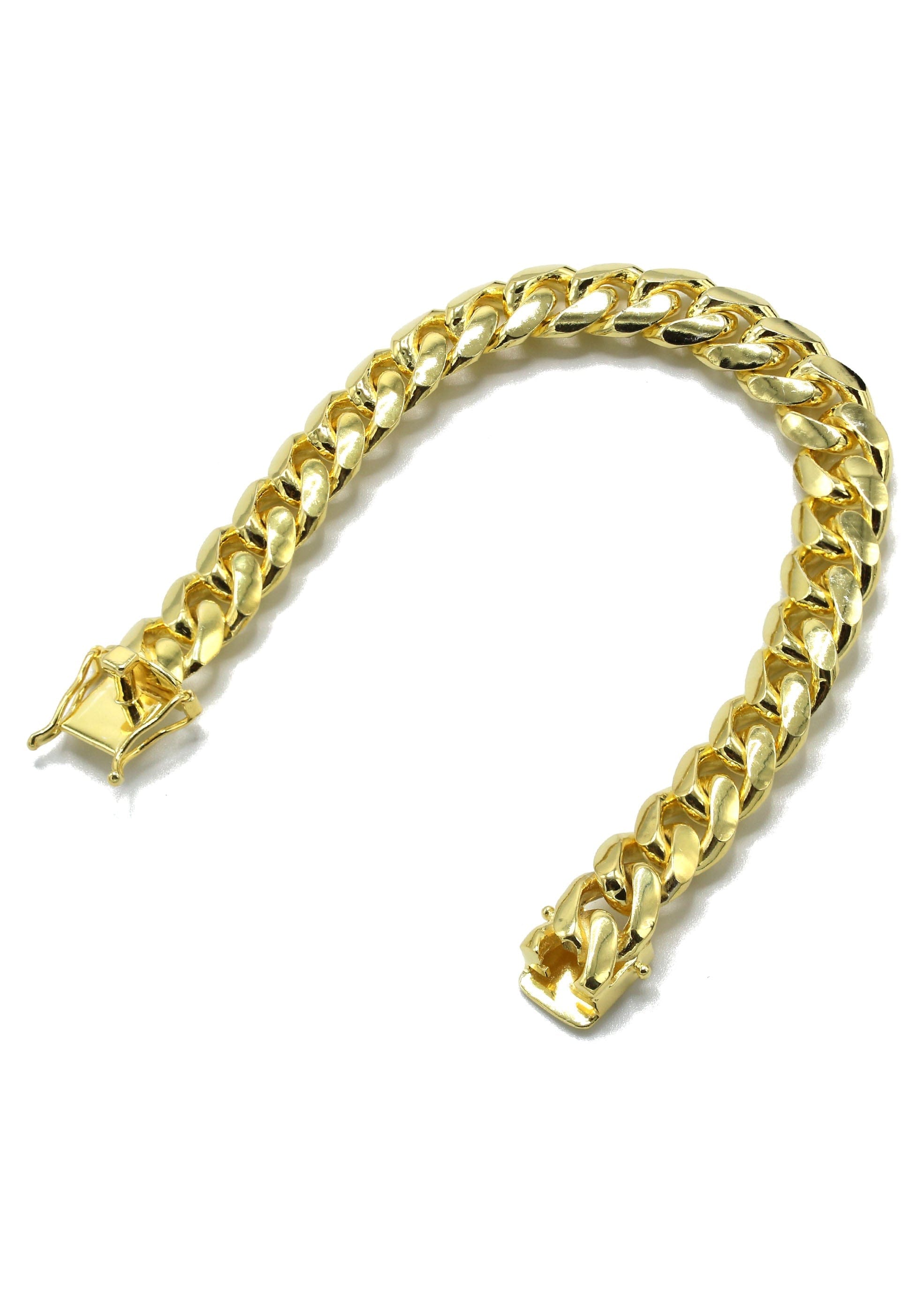 Manufacturer 43 Silver Gold Miami Cuban Link Bracelet