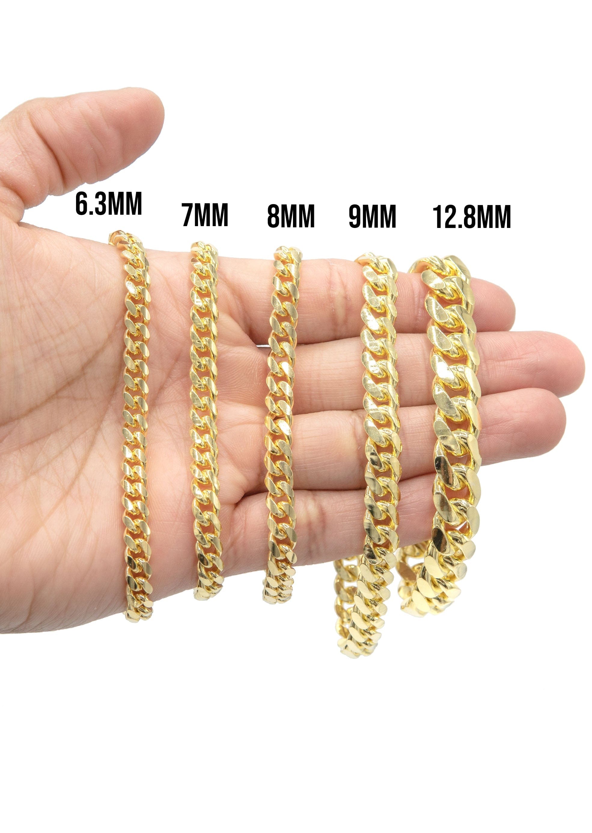 Manufacturer 43 Silver Gold Miami Cuban Link Bracelet