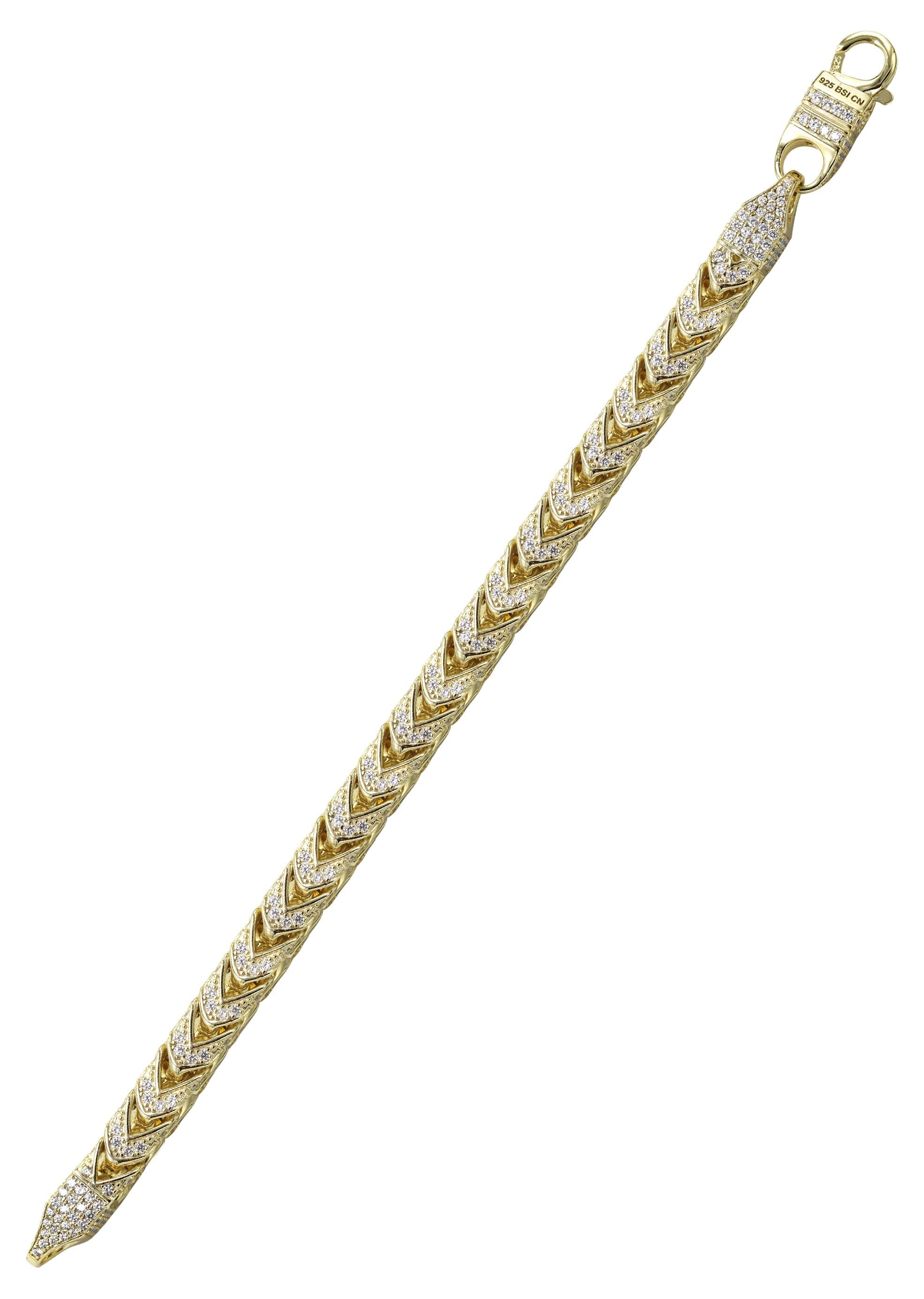 Manufacturer 43 Silver Gold Iced Franco Bracelet