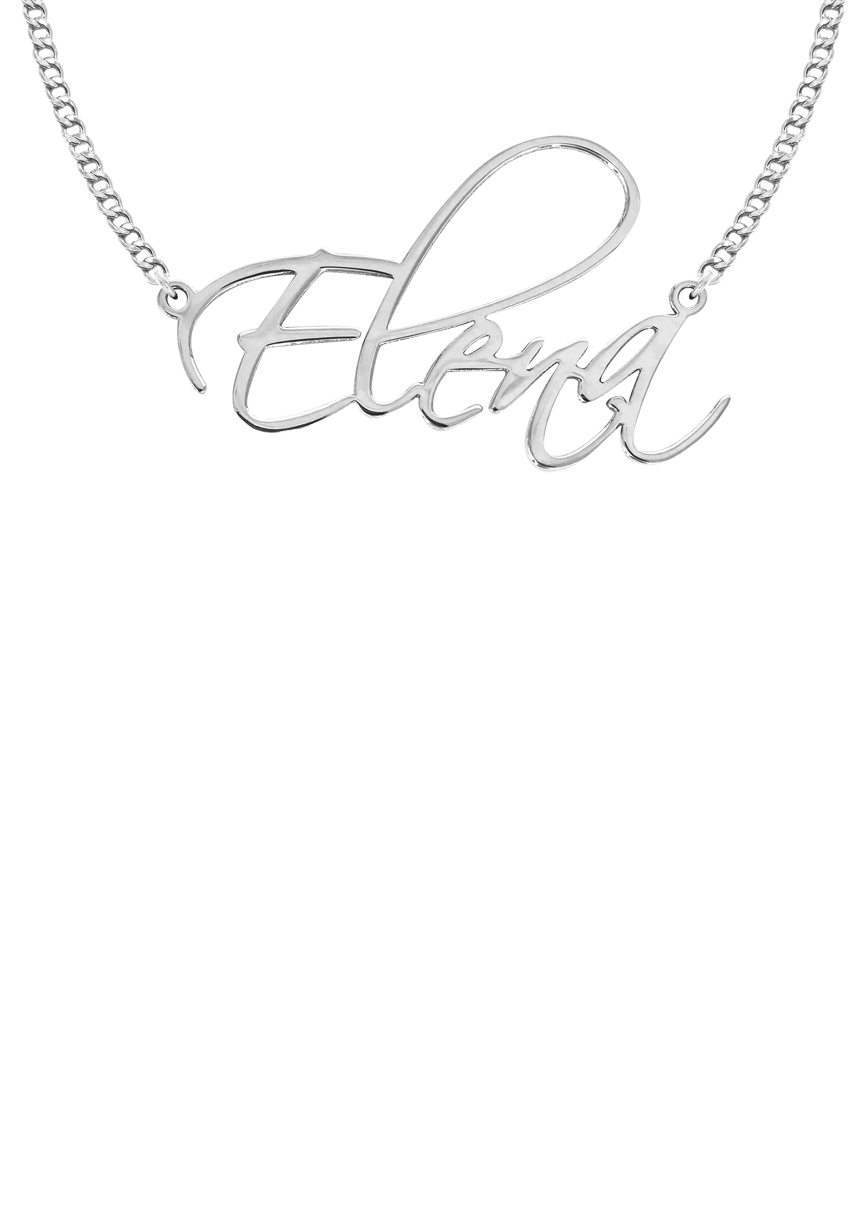 Manufacturer 16 14K Gold Plain White Gold Name Plate Necklace | Style #76
